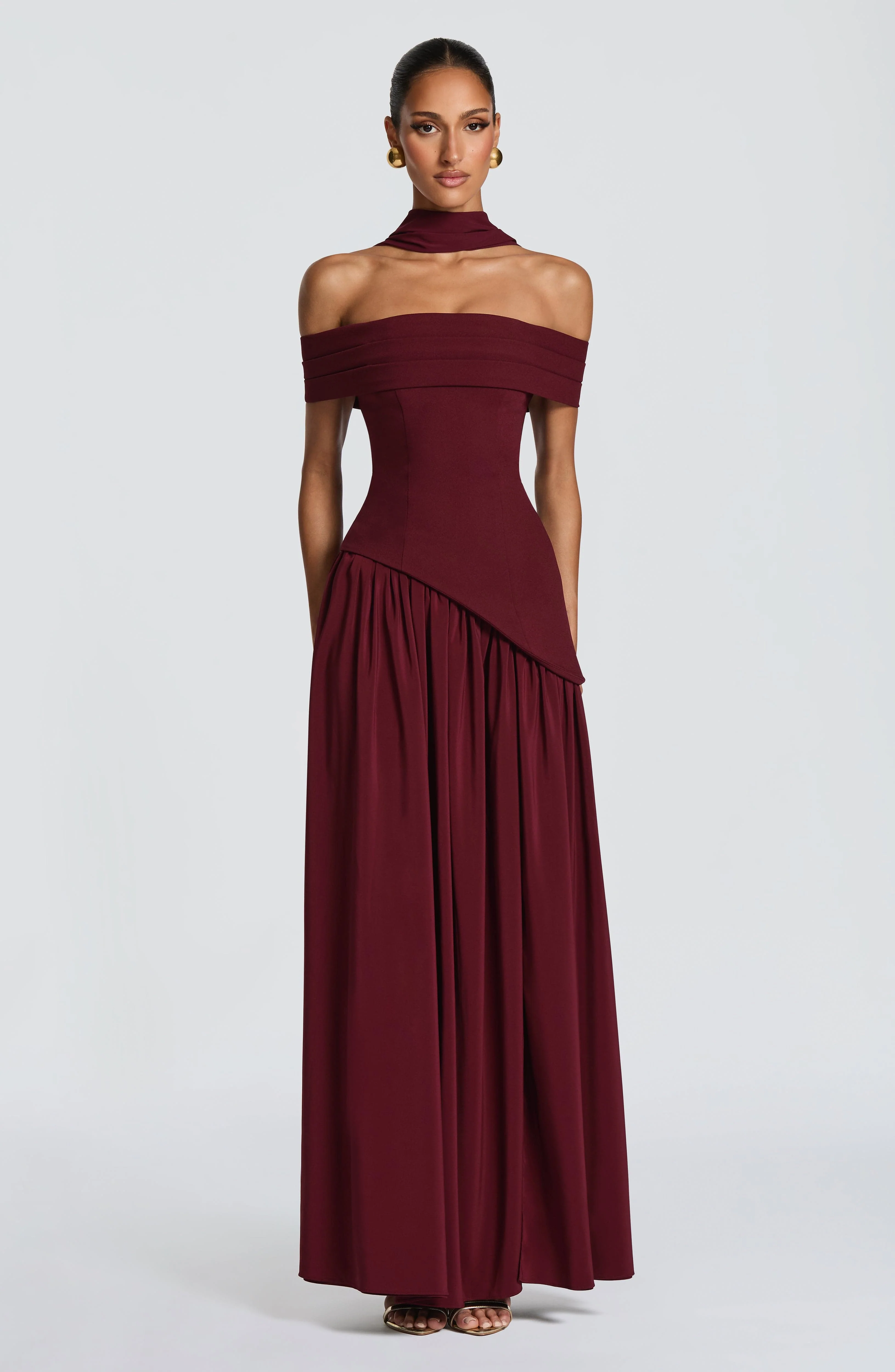 Delilah Maxi Dress - Cherry Lacquer - Image 5