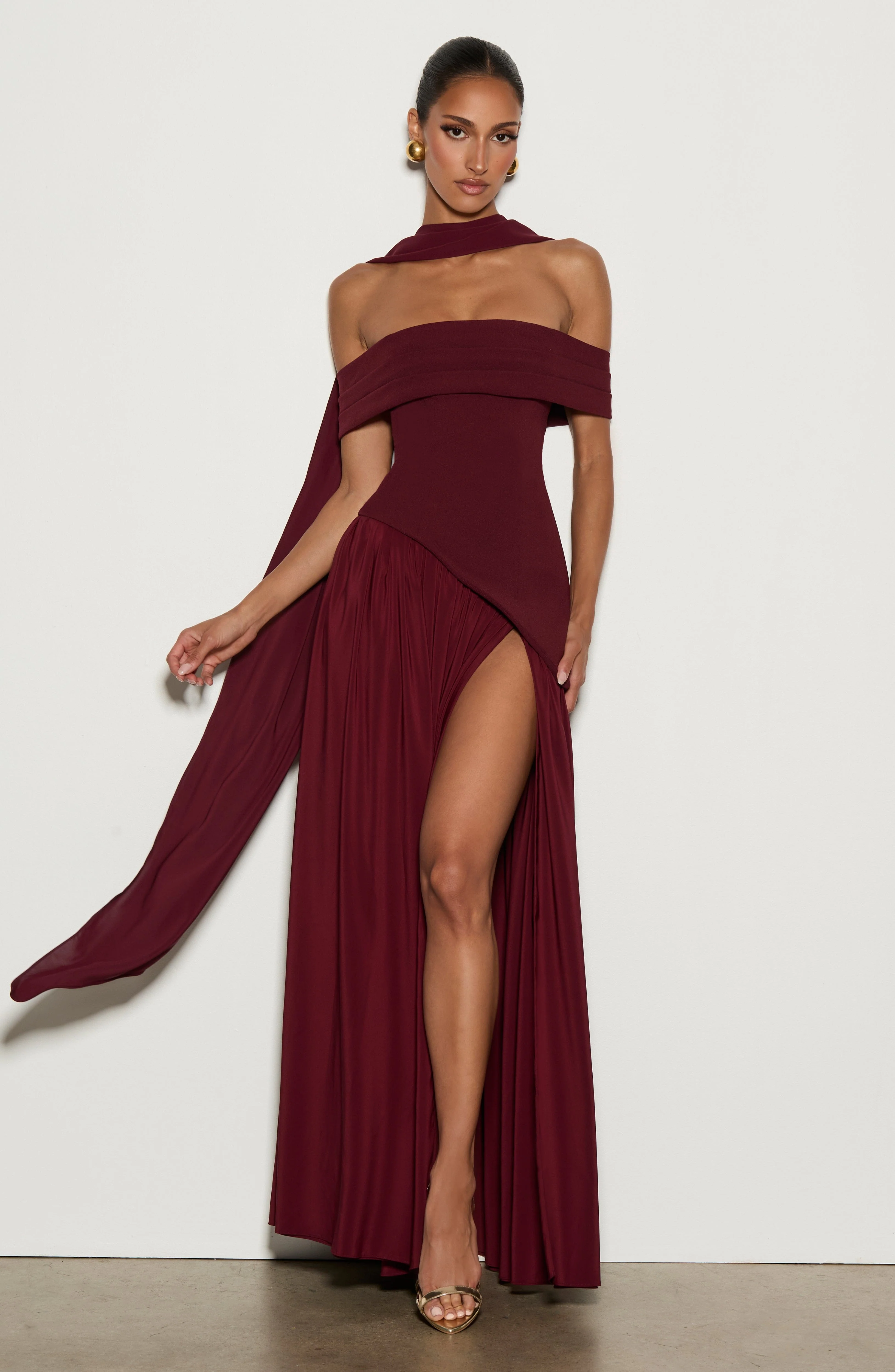 Delilah Maxi Dress - Cherry Lacquer - Image 9