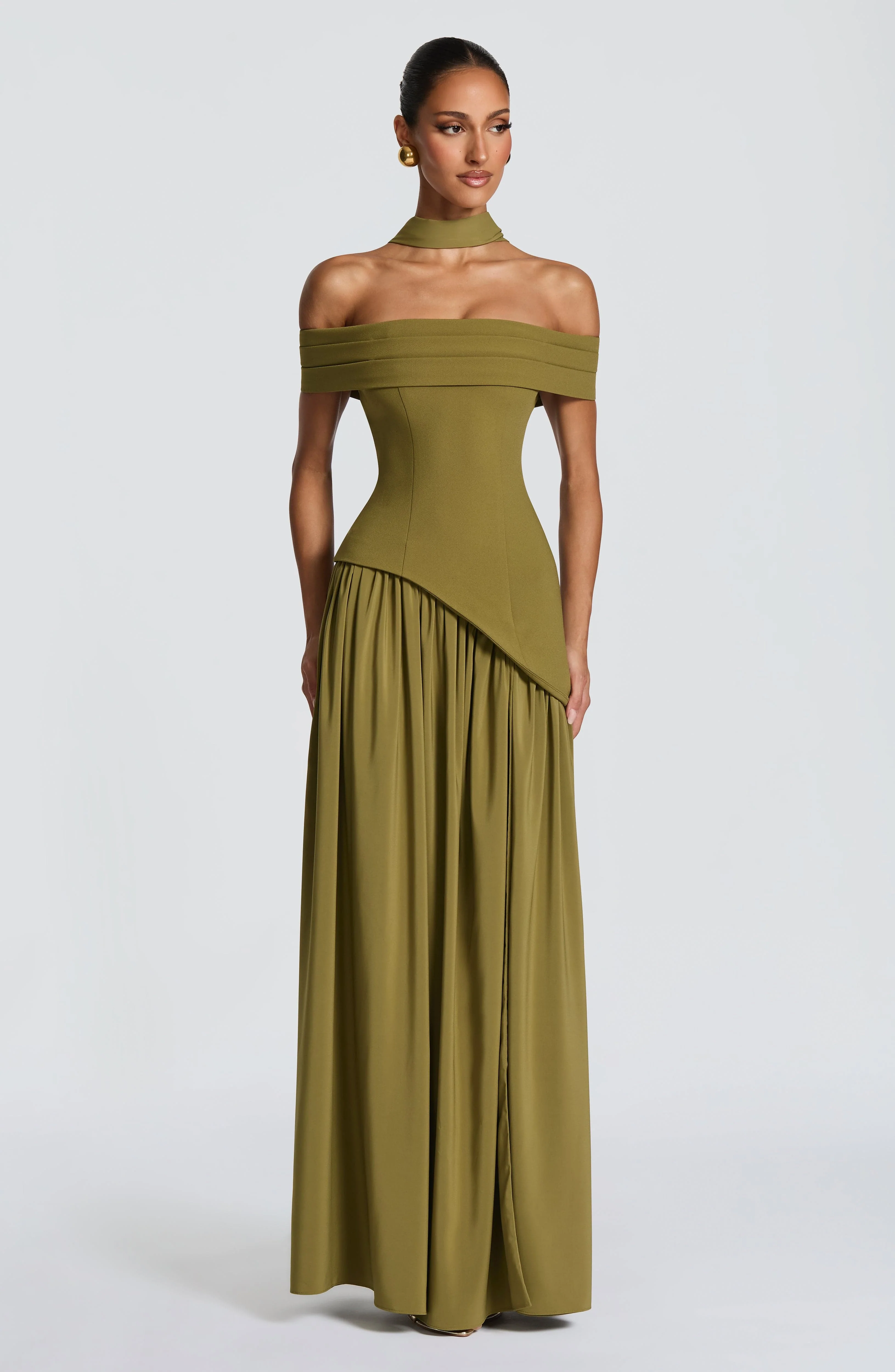 Delilah Maxi Dress - Deep Olive - Image 3