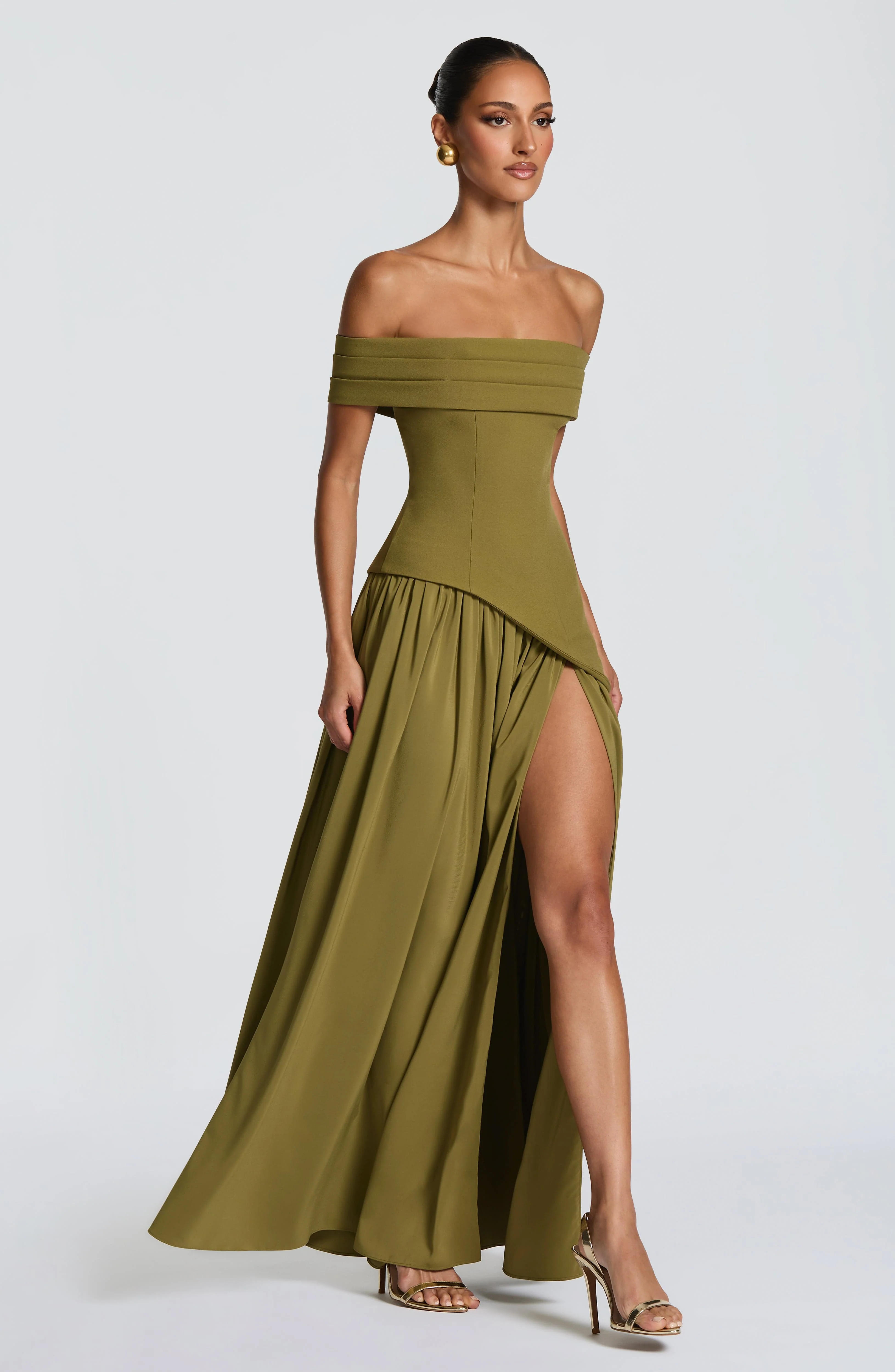 Delilah Maxi Dress - Deep Olive - Image 7