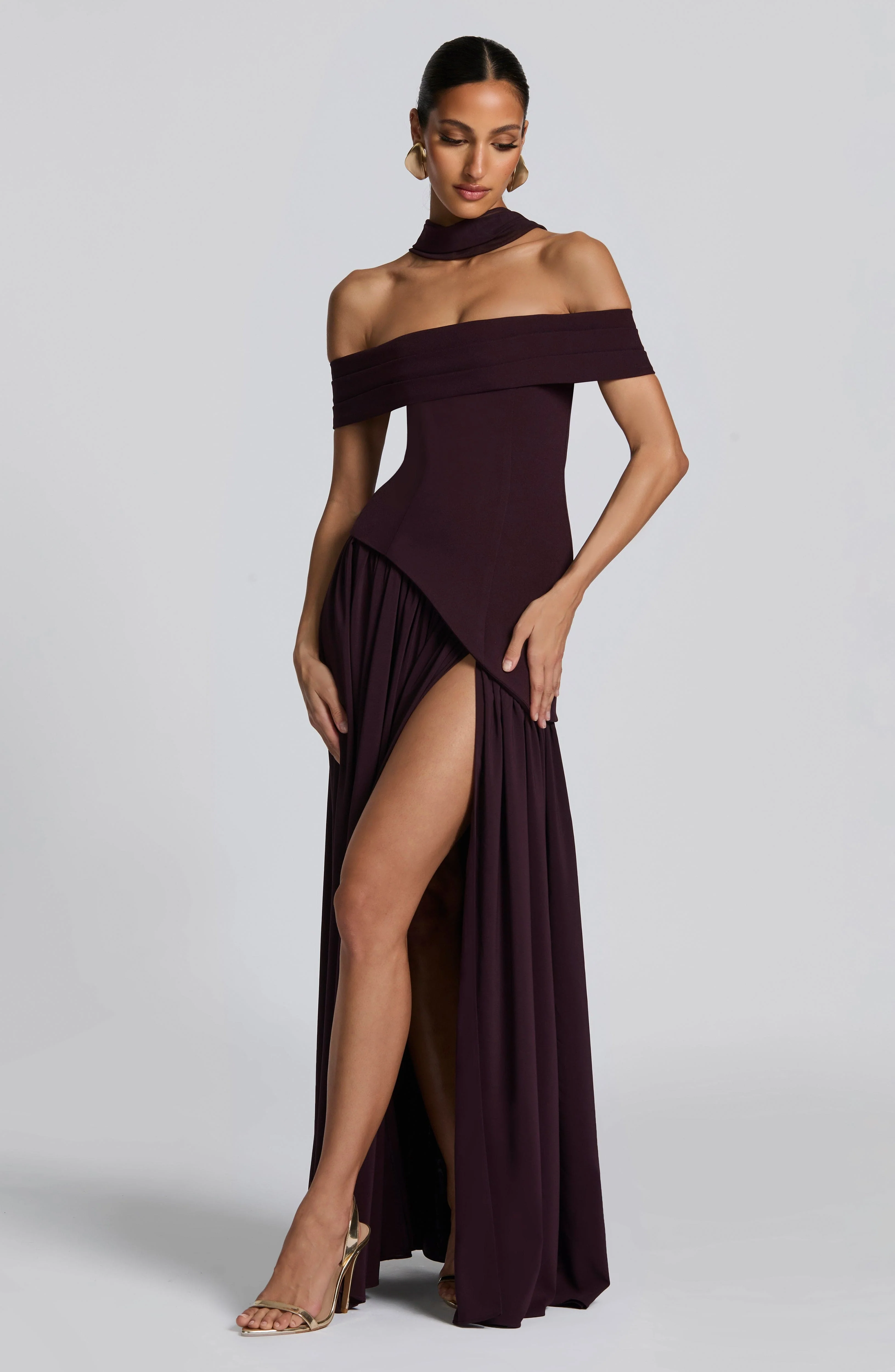Delilah Maxi Dress - Plum - Image 5