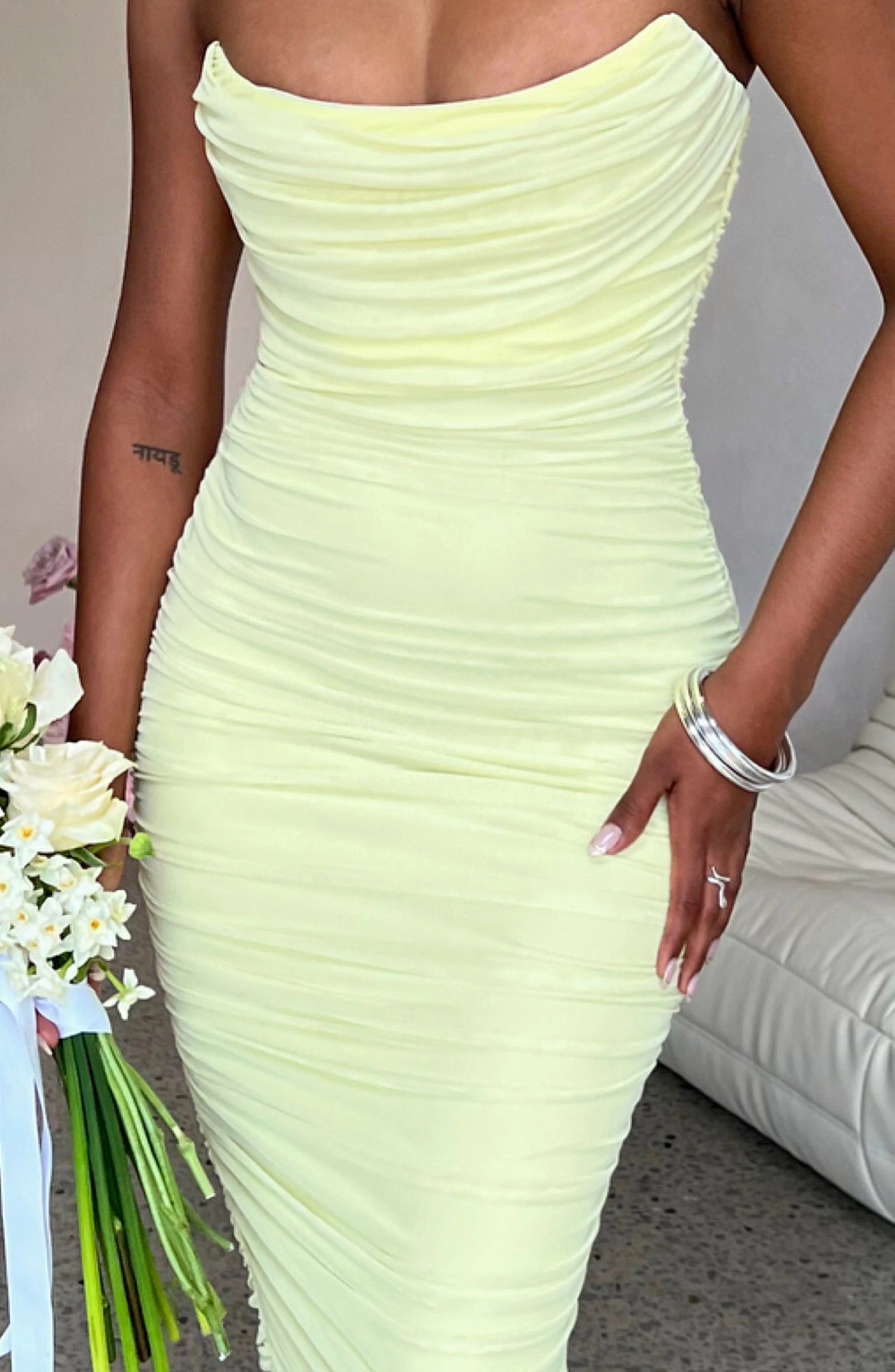 Demi Maxi Dress - Lime - Image 5
