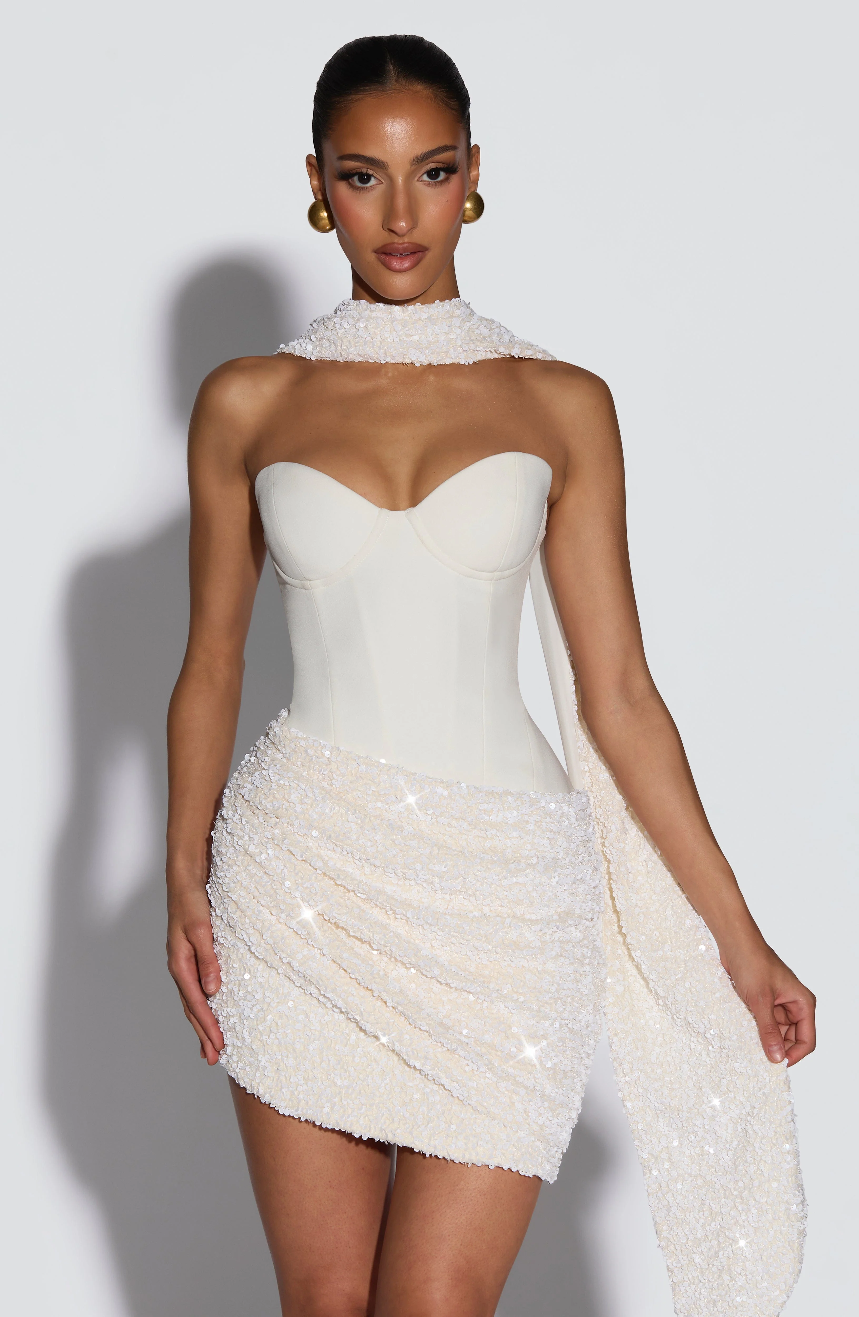 Denise Mini Dress - Ivory - Image 5