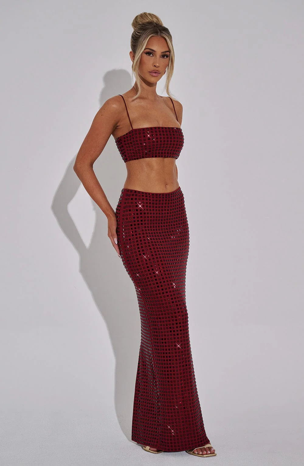 Dimity Maxi Skirt - Wine - Image 3