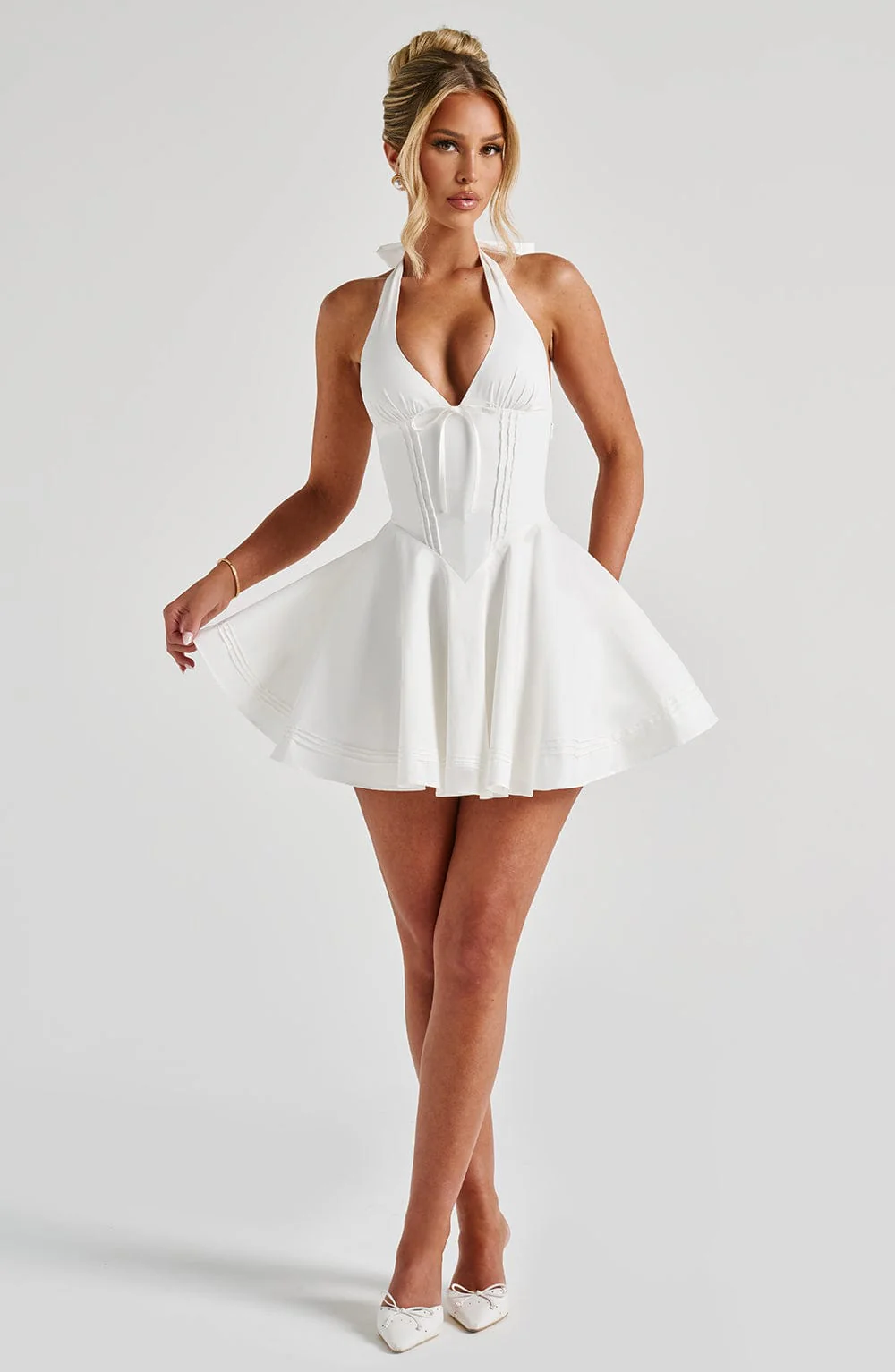 Doris Mini Dress - Ivory - Image 4