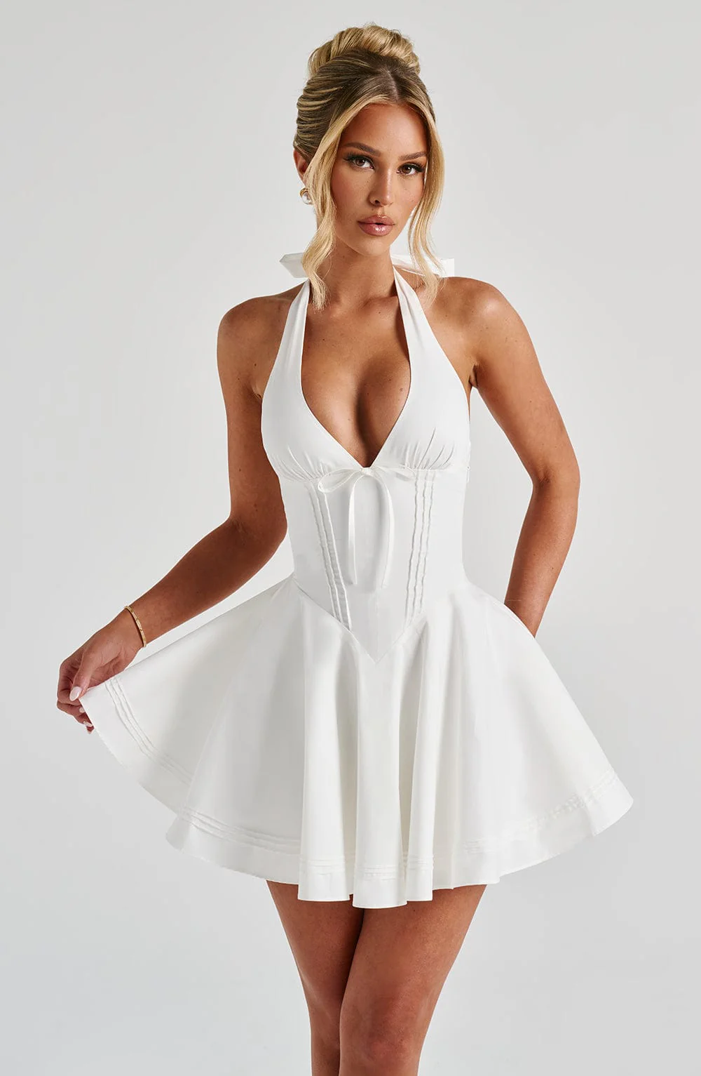 Doris Mini Dress - Ivory - Image 7