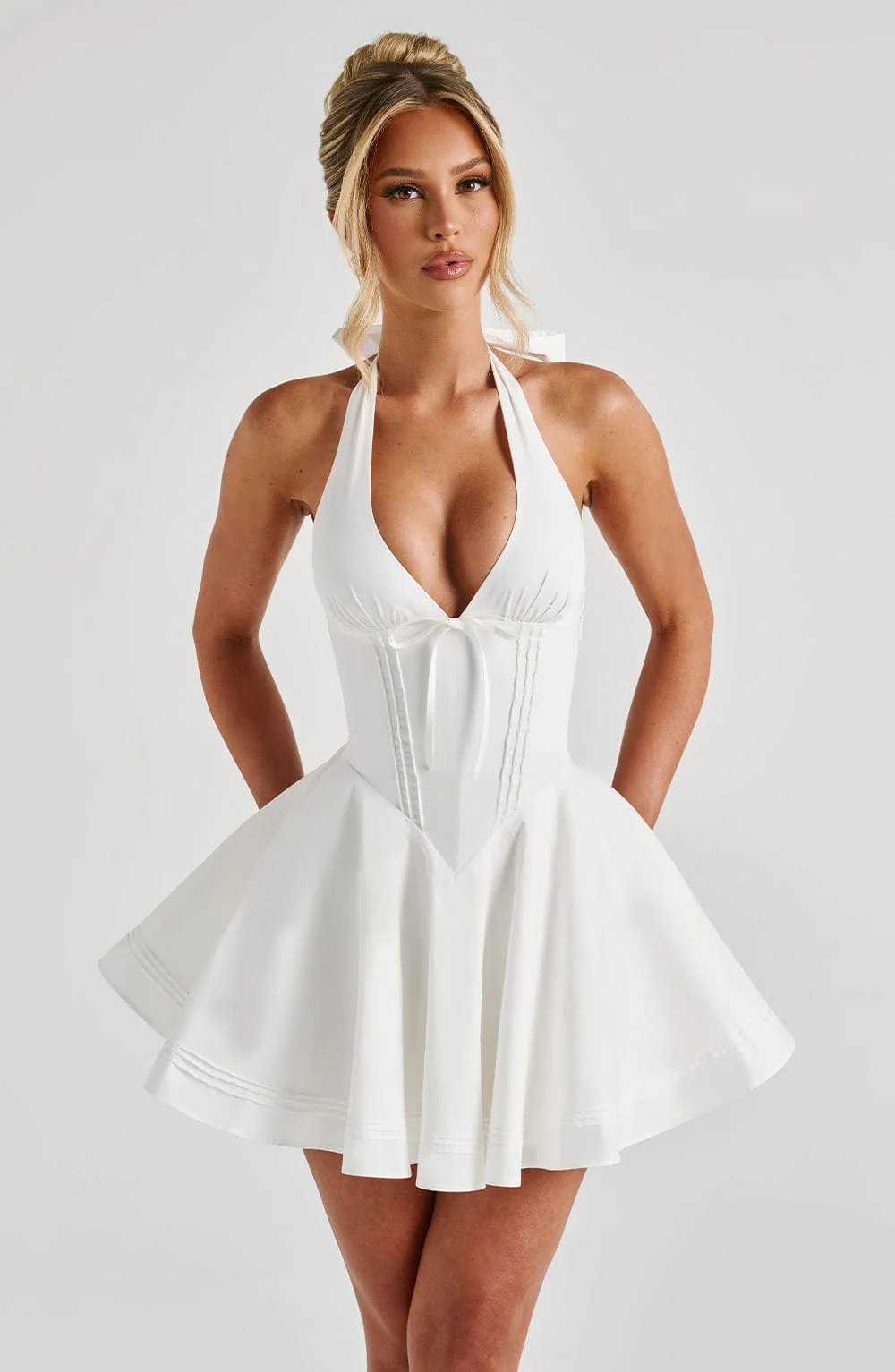 Doris Mini Dress - Ivory - Image 8