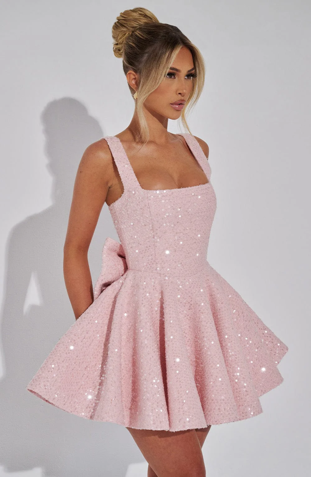 Dorothy Mini Dress - Blush - Image 3