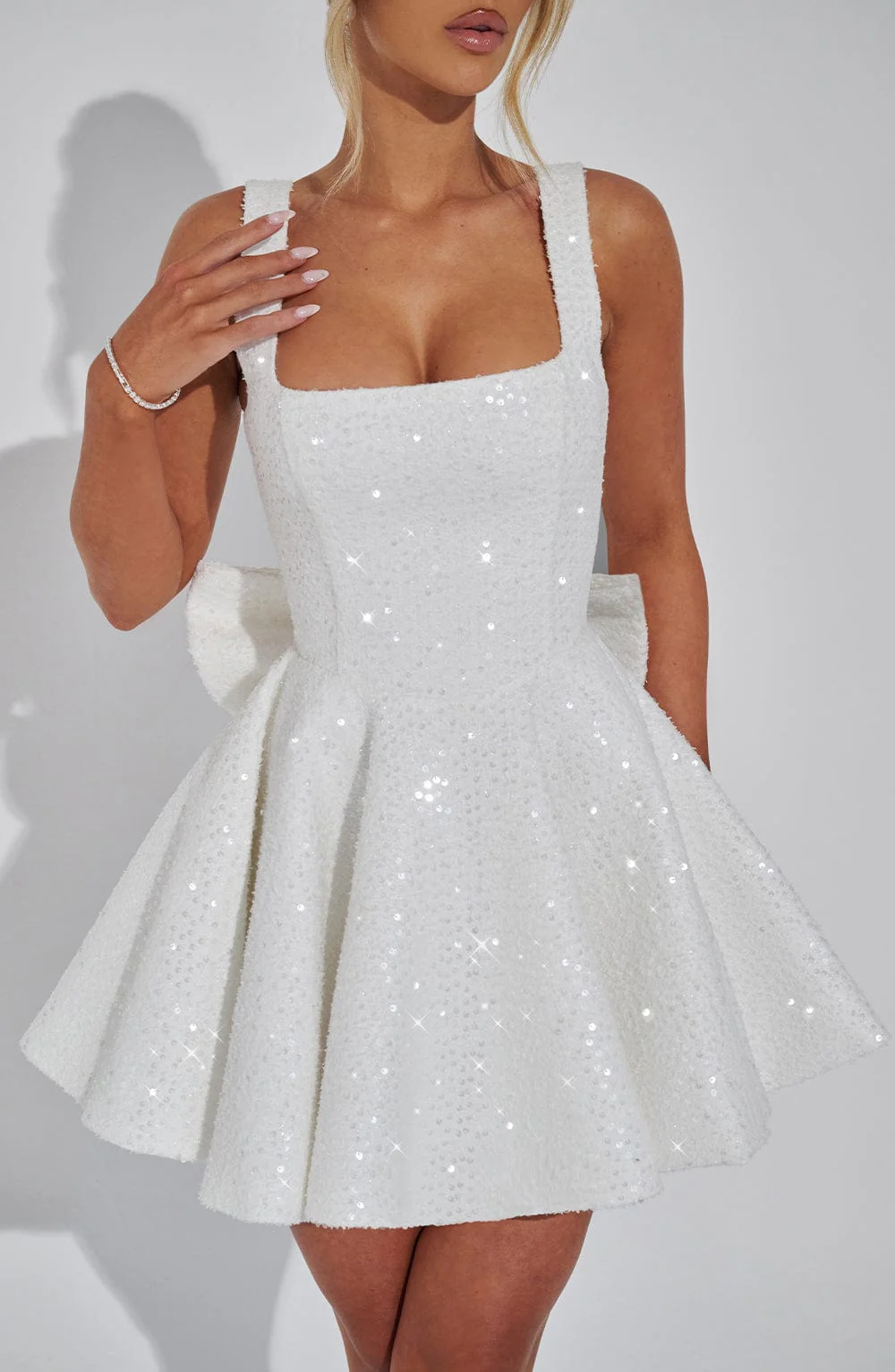 Dorothy Mini Dress - Ivory - Image 3