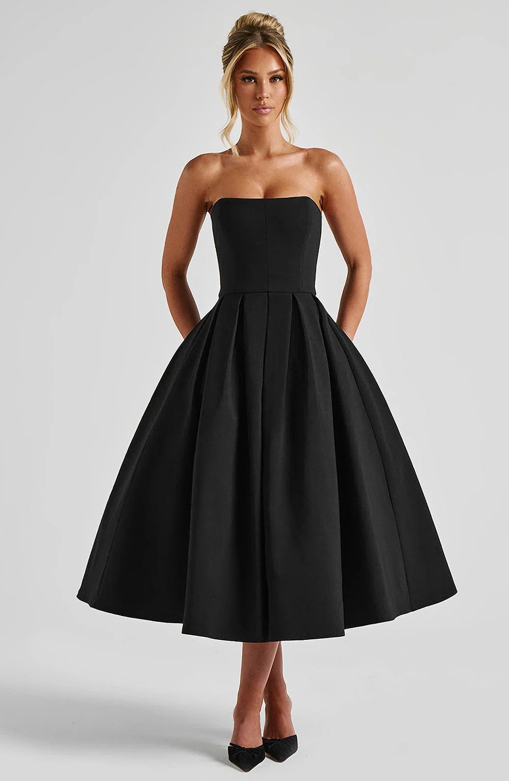 Edith Midi Dress - Black - Image 5