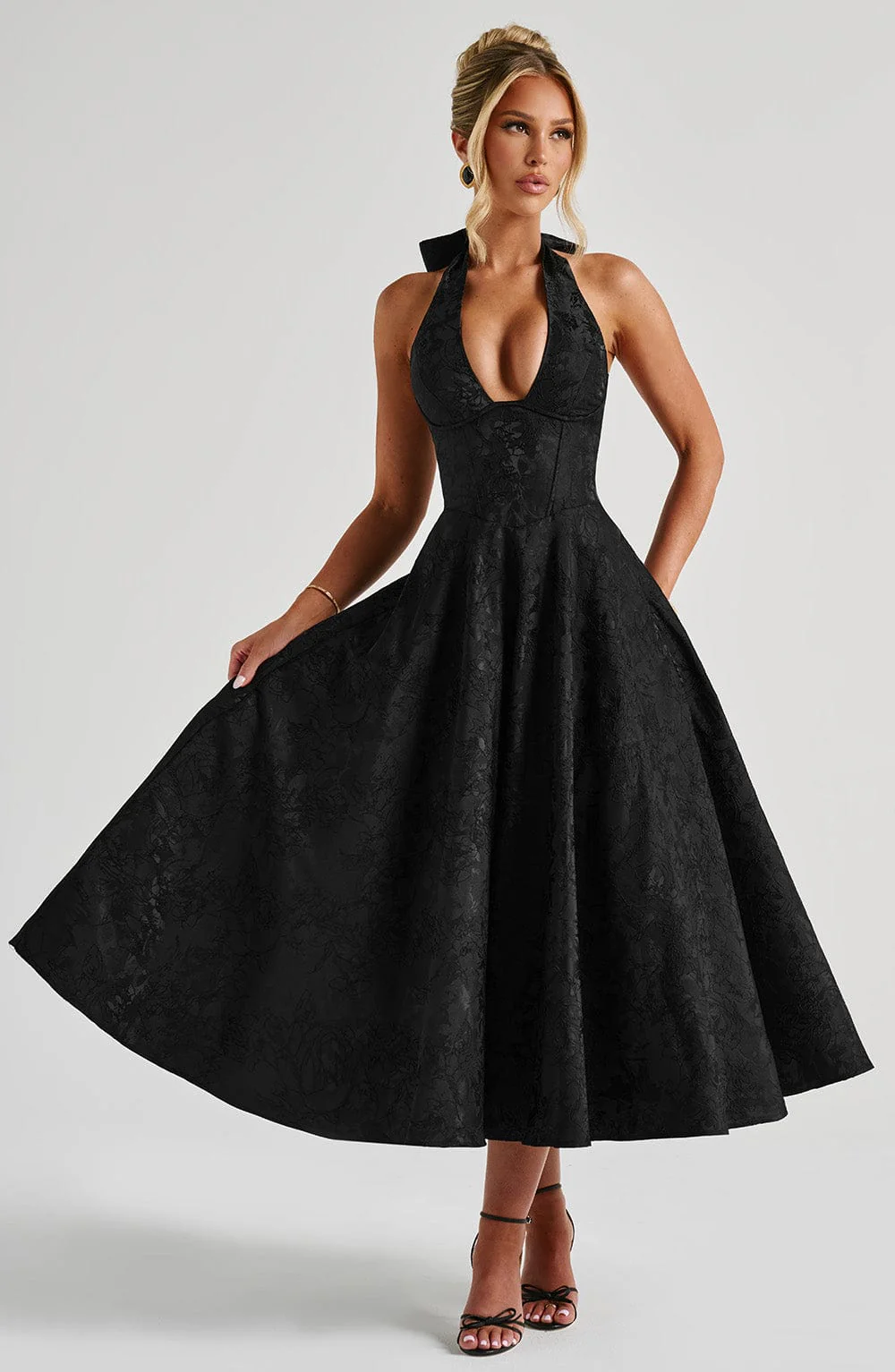 Effie Midi Dress - Black - Image 2