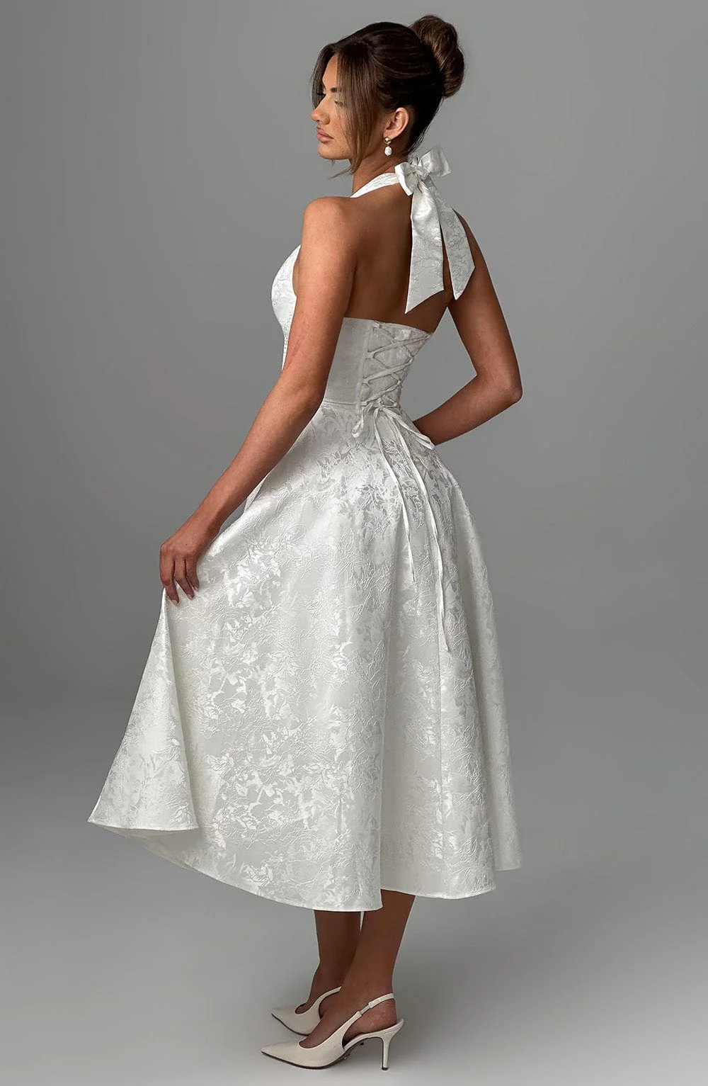 Effie Midi Dress - Ivory - Image 12