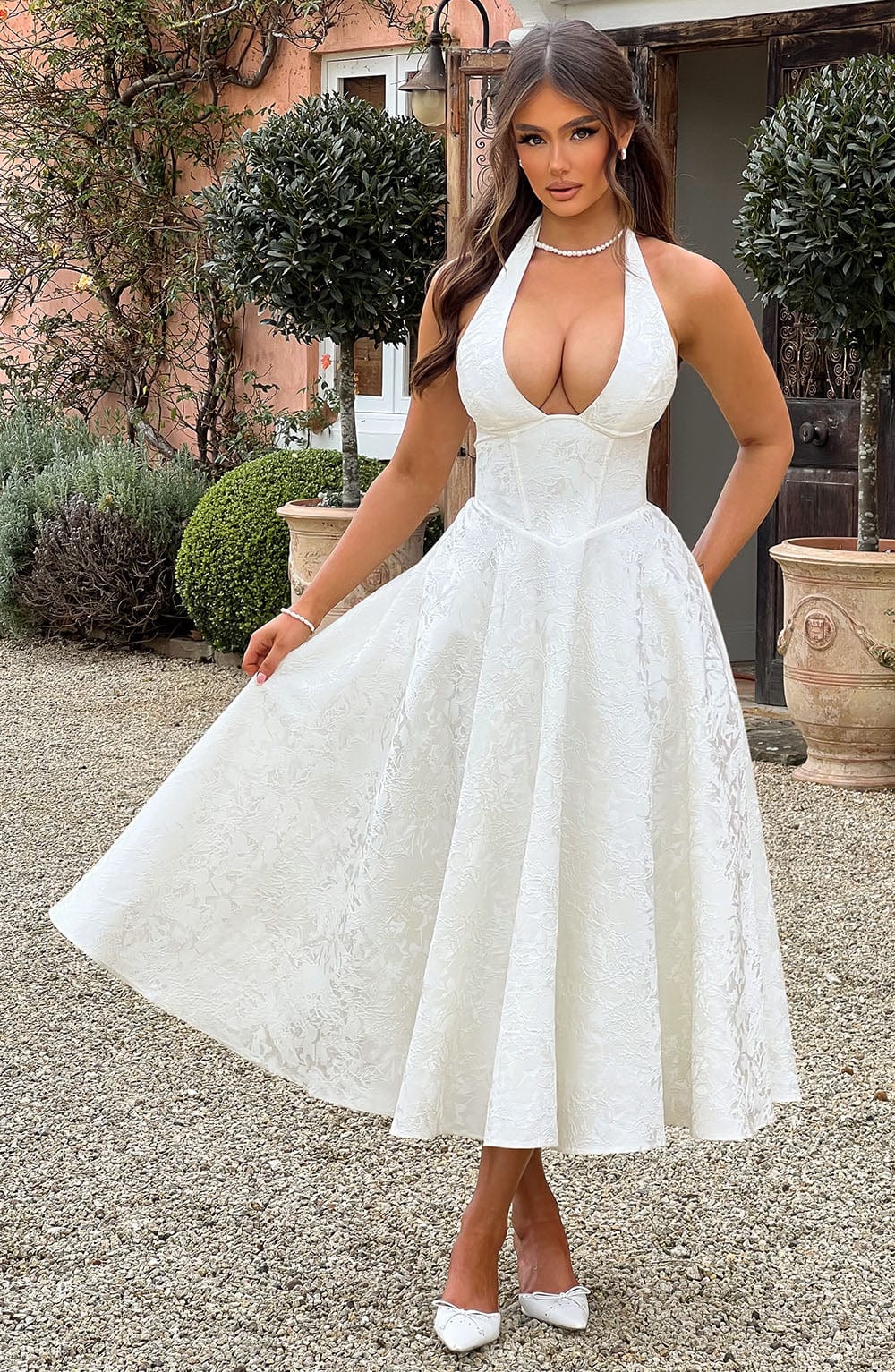 Effie Midi Dress - Ivory - Image 2
