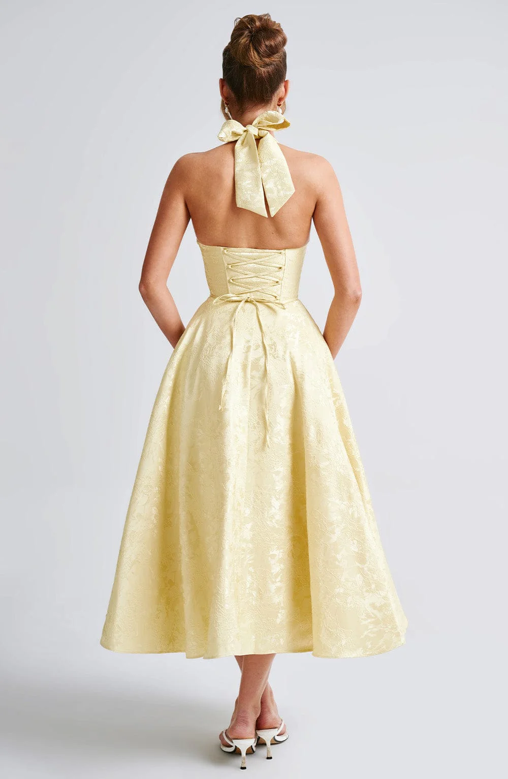 Effie Midi Dress - Lemon - Image 4
