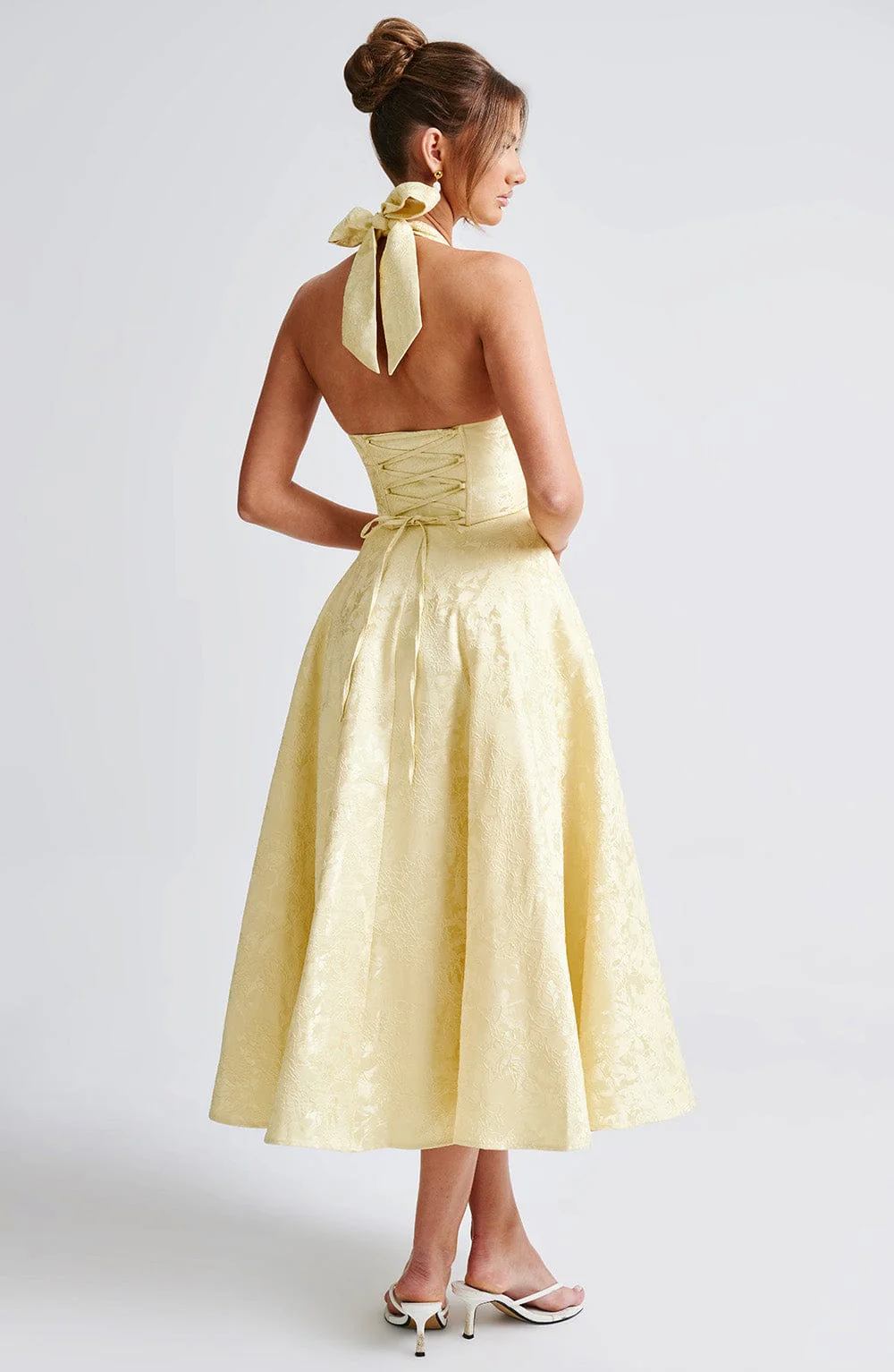 Effie Midi Dress - Lemon - Image 7