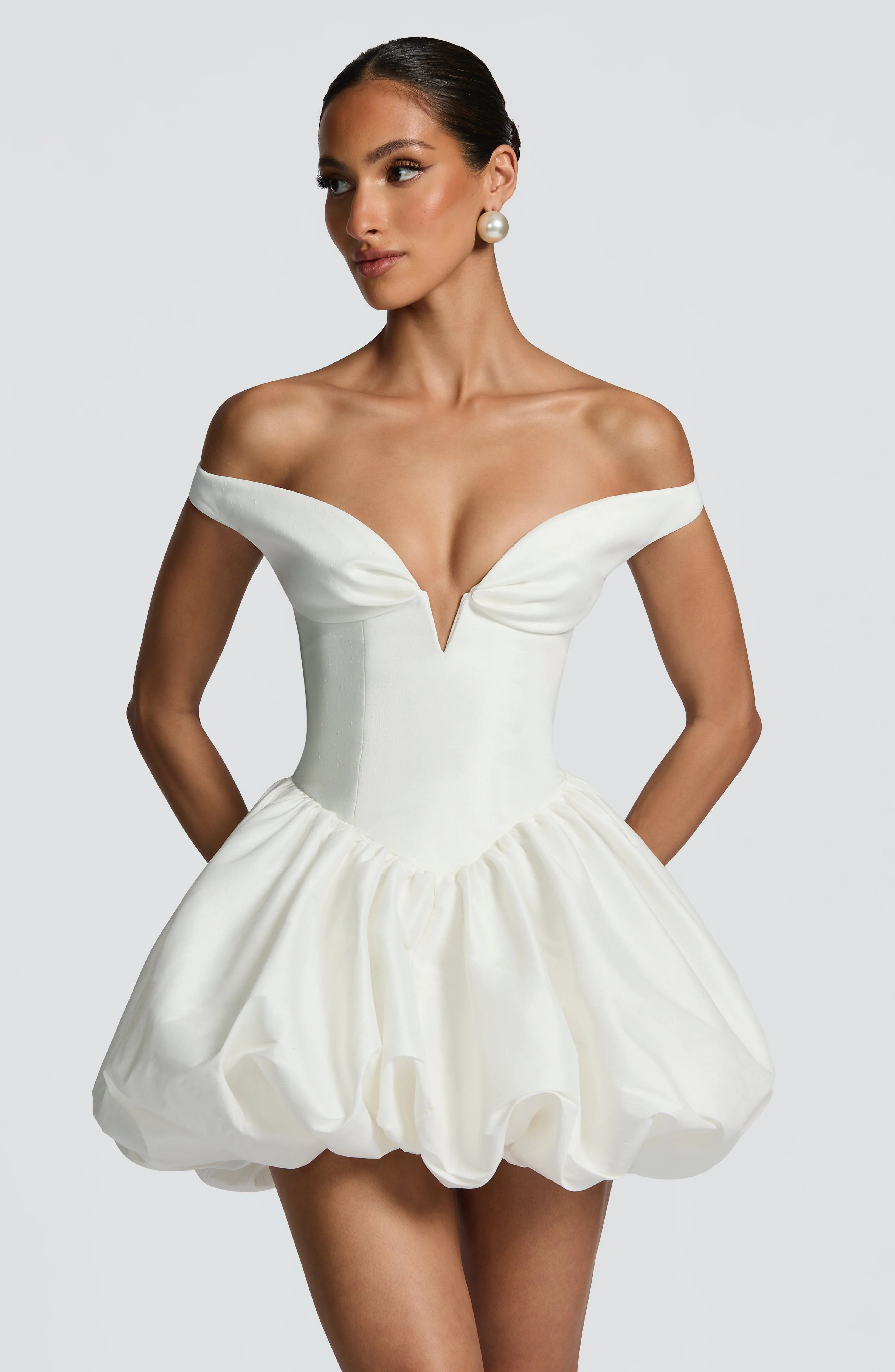 Eileen Mini Dress - Ivory - Image 5