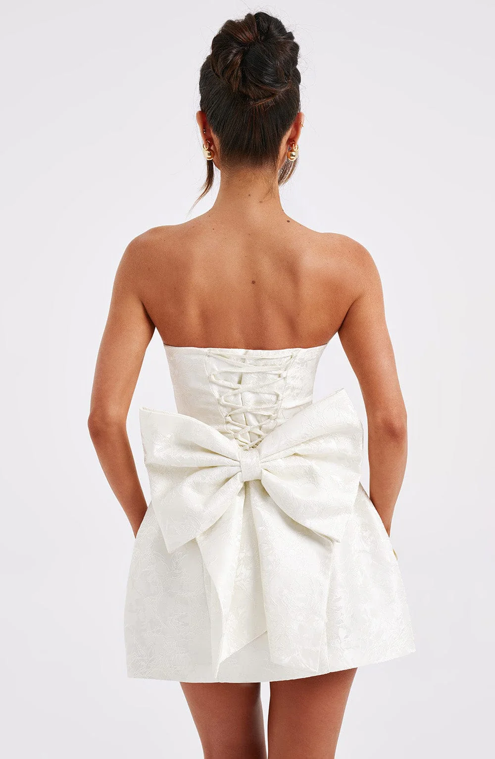 Elenora Mini Dress - Ivory - Image 4