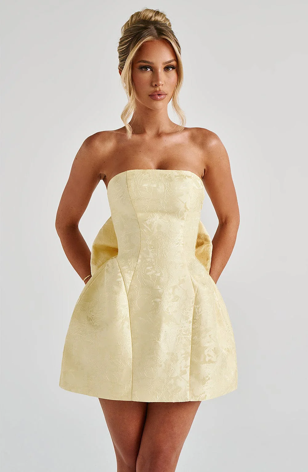 Elenora Mini Dress - Lemon - Image 10