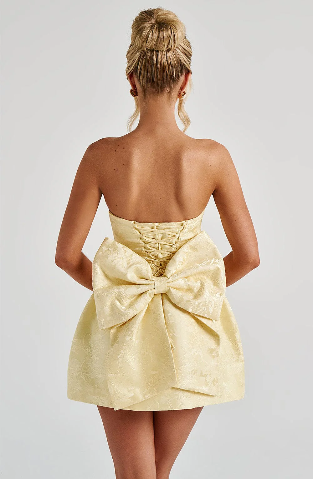 Elenora Mini Dress - Lemon - Image 2