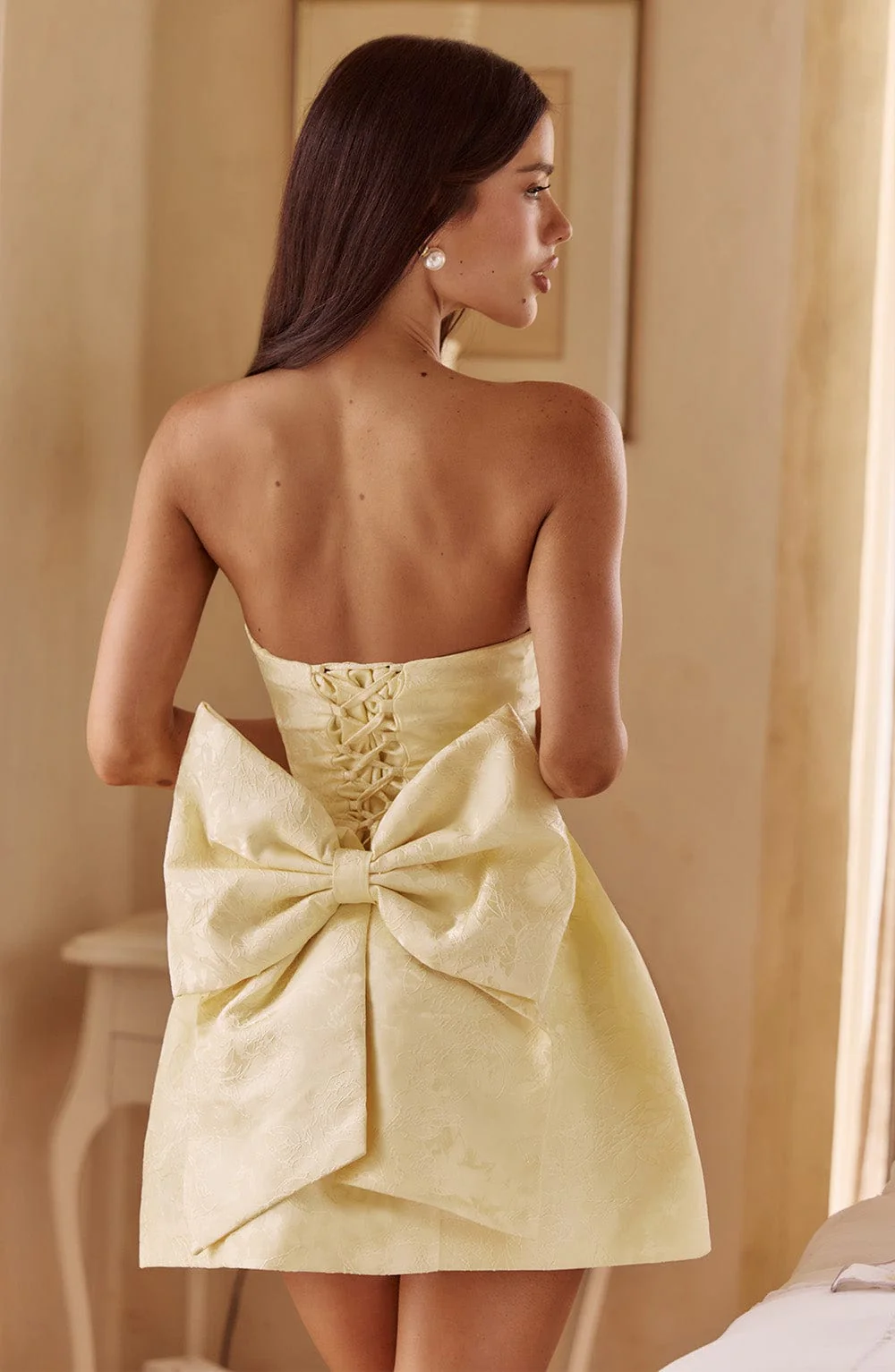 Elenora Mini Dress - Lemon - Image 4