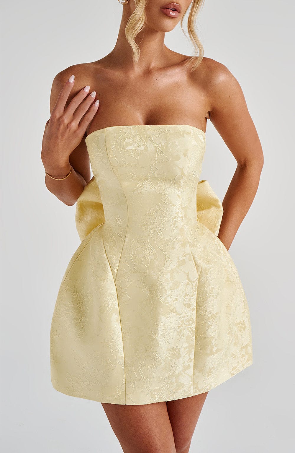 Elenora Mini Dress - Lemon - Image 5