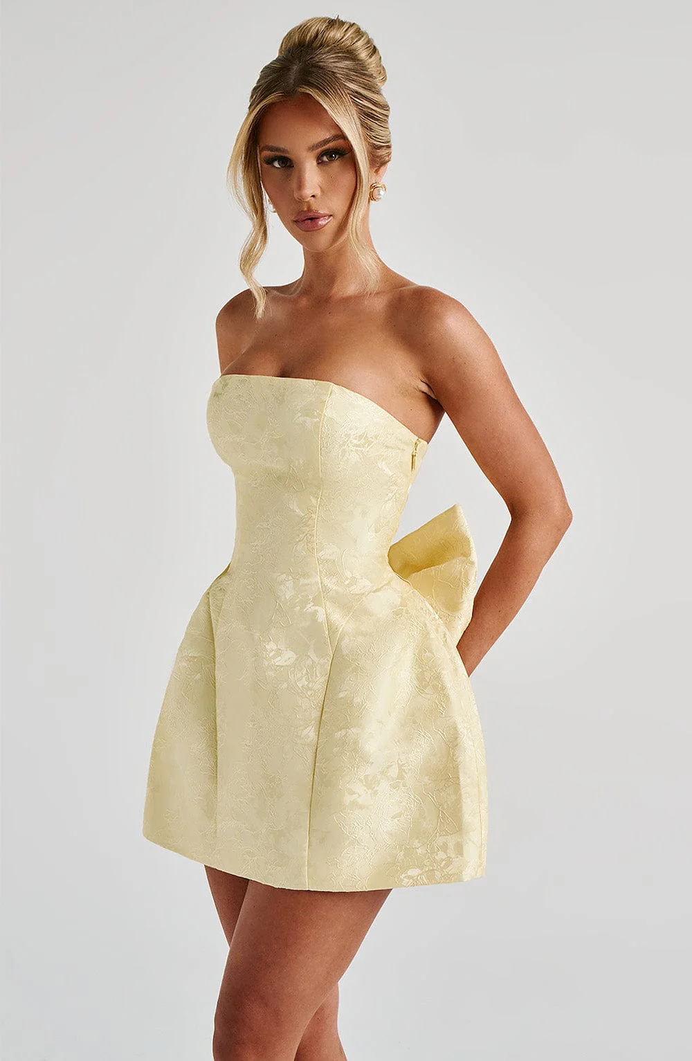 Elenora Mini Dress - Lemon - Image 6