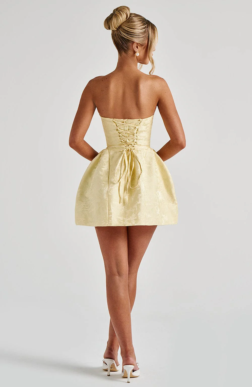 Elenora Mini Dress - Lemon - Image 8