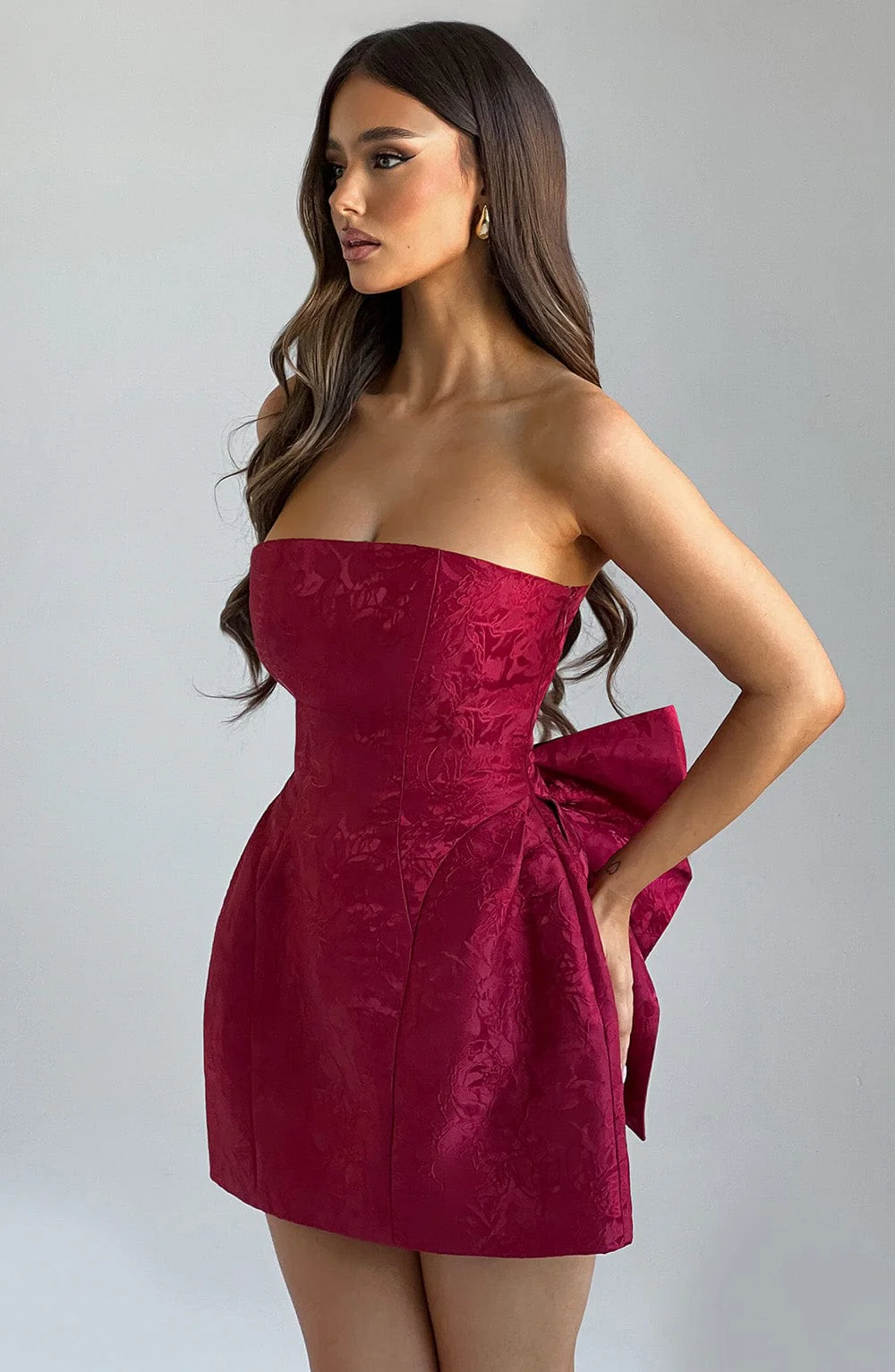 Elenora Mini Dress - Red - Image 3