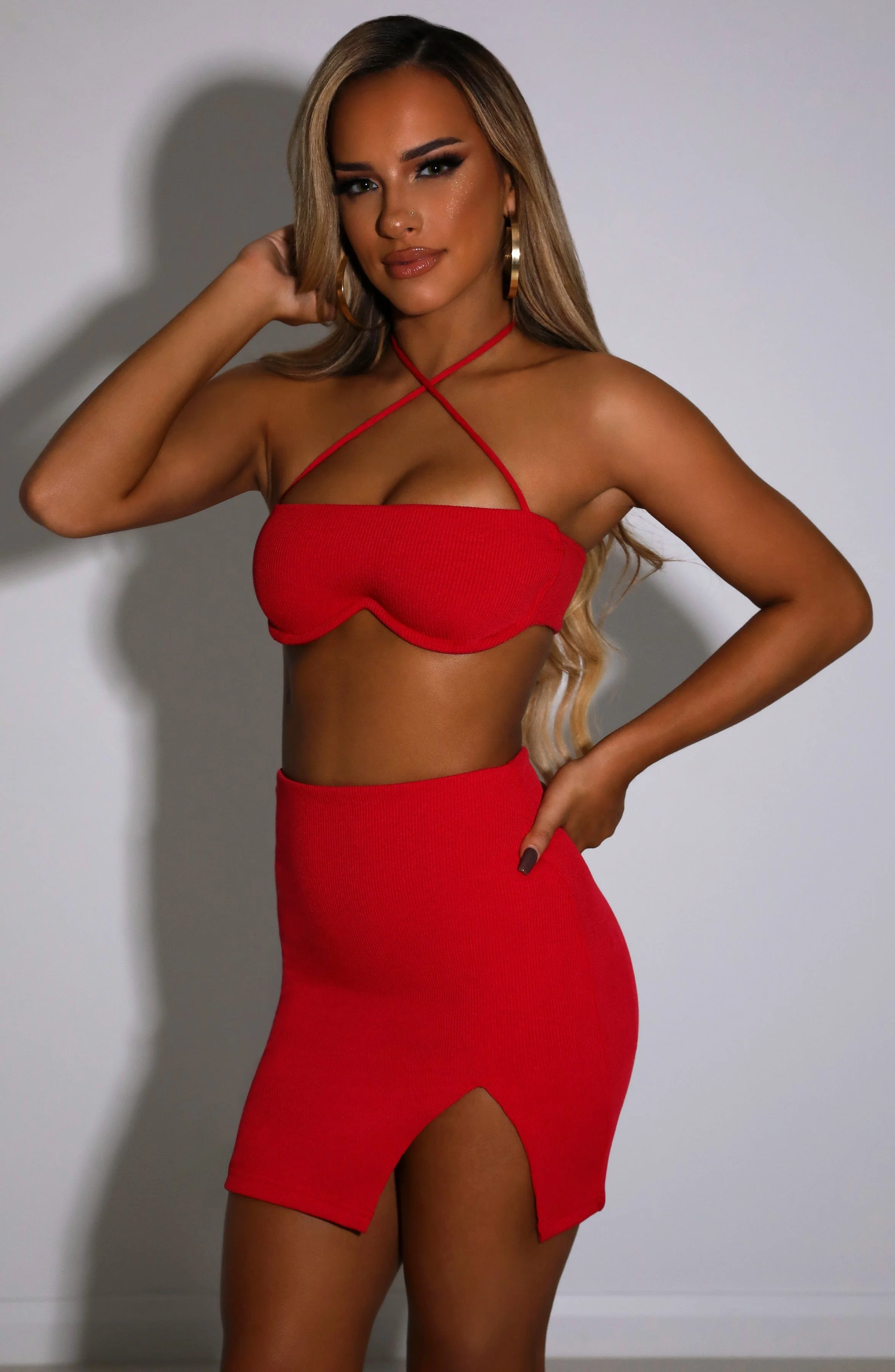 Eliza Mini Skirt - Red - Image 4