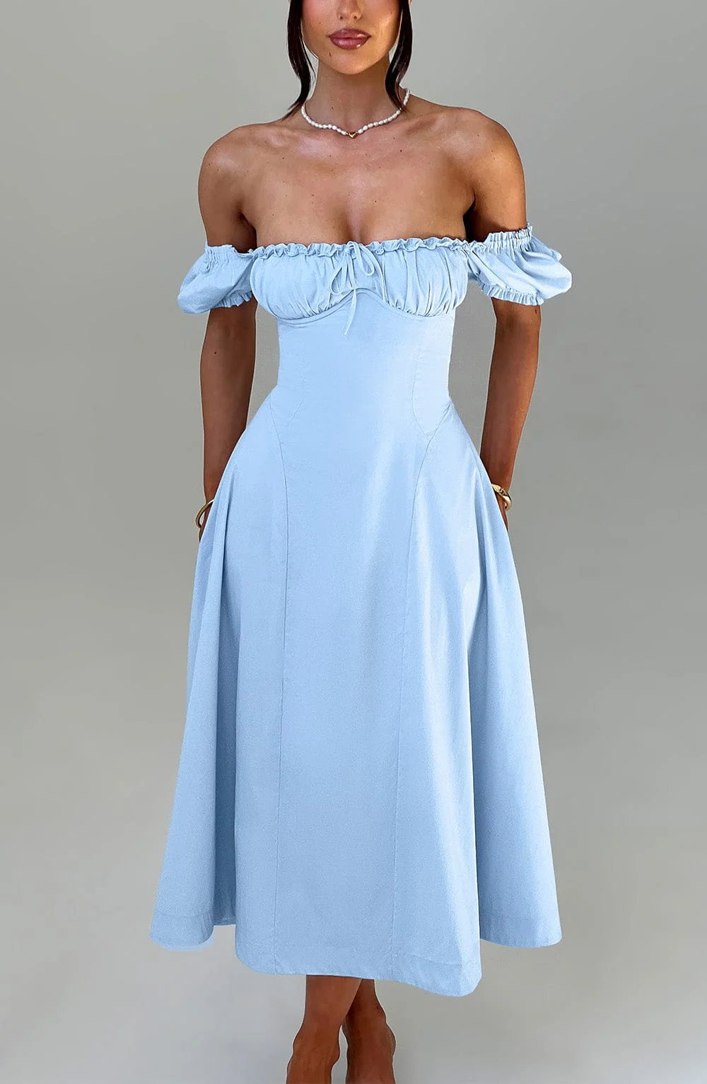 Elora Midi Dress - Blue - Image 2