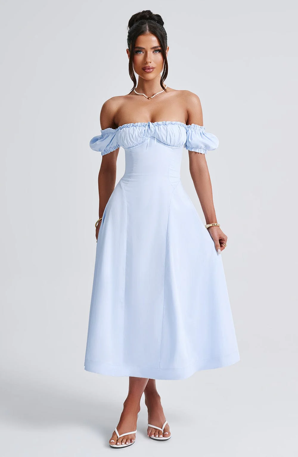Elora Midi Dress - Blue - Image 7