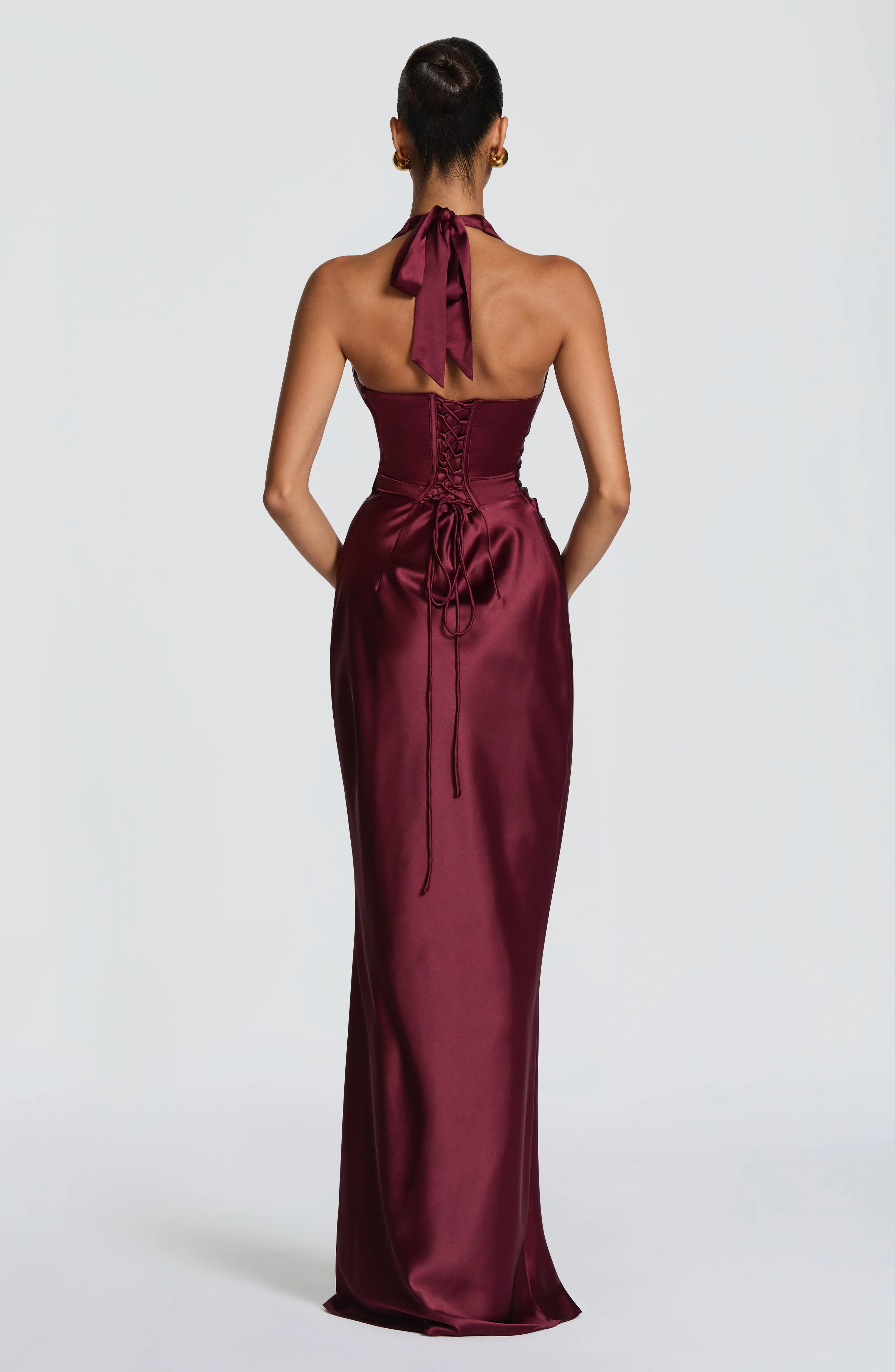 Elowen Maxi Dress - Cherry Lacquer - Image 2
