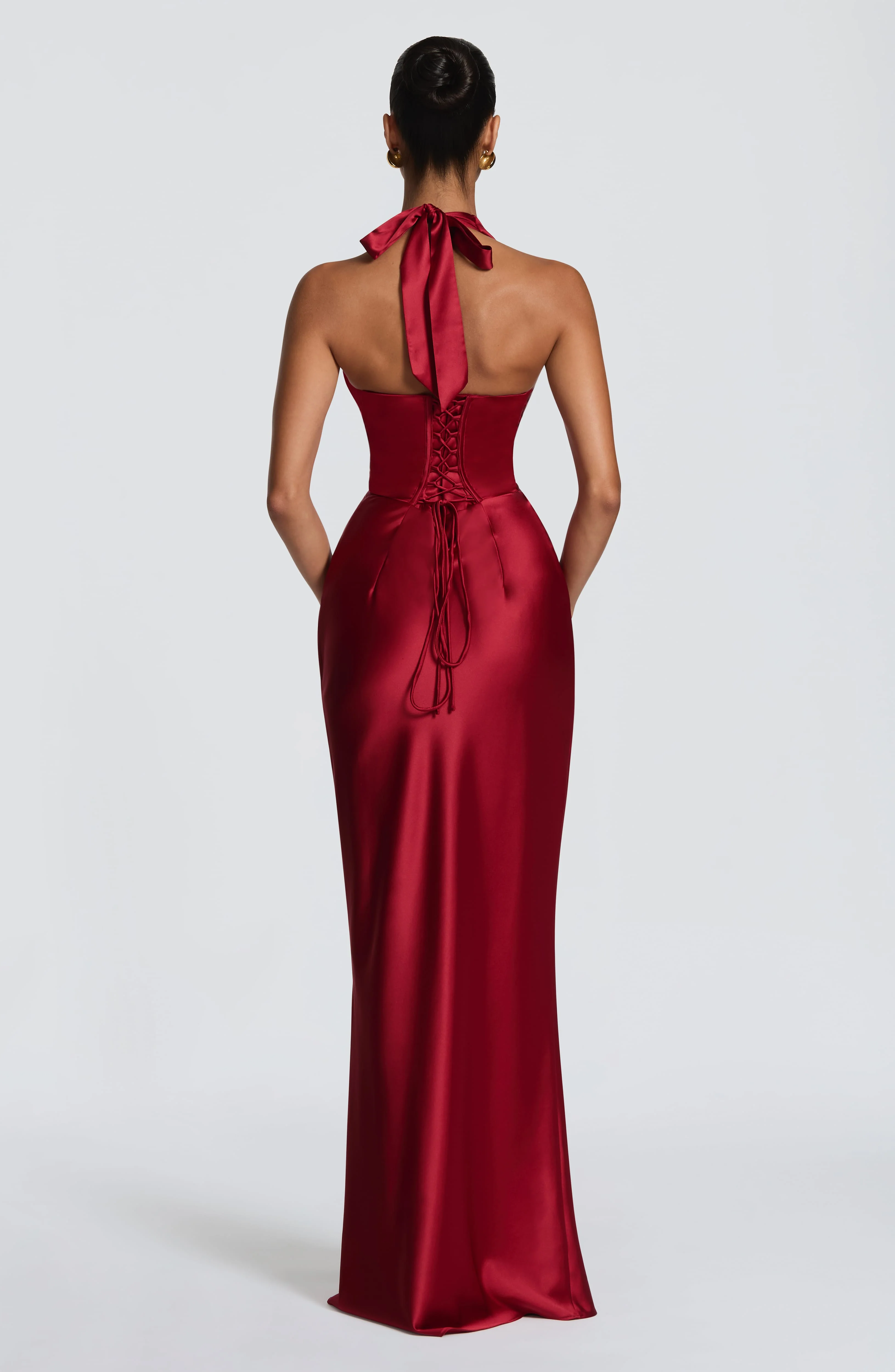 Elowen Maxi Dress - Deep Red - Image 3