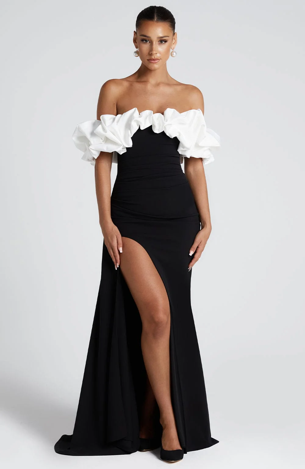 Elsie Maxi Dress - Black/White - Image 2