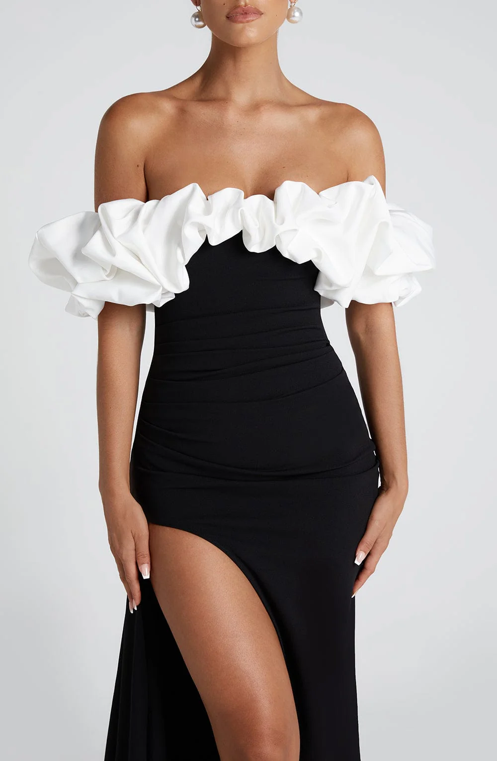 Elsie Maxi Dress - Black/White - Image 7