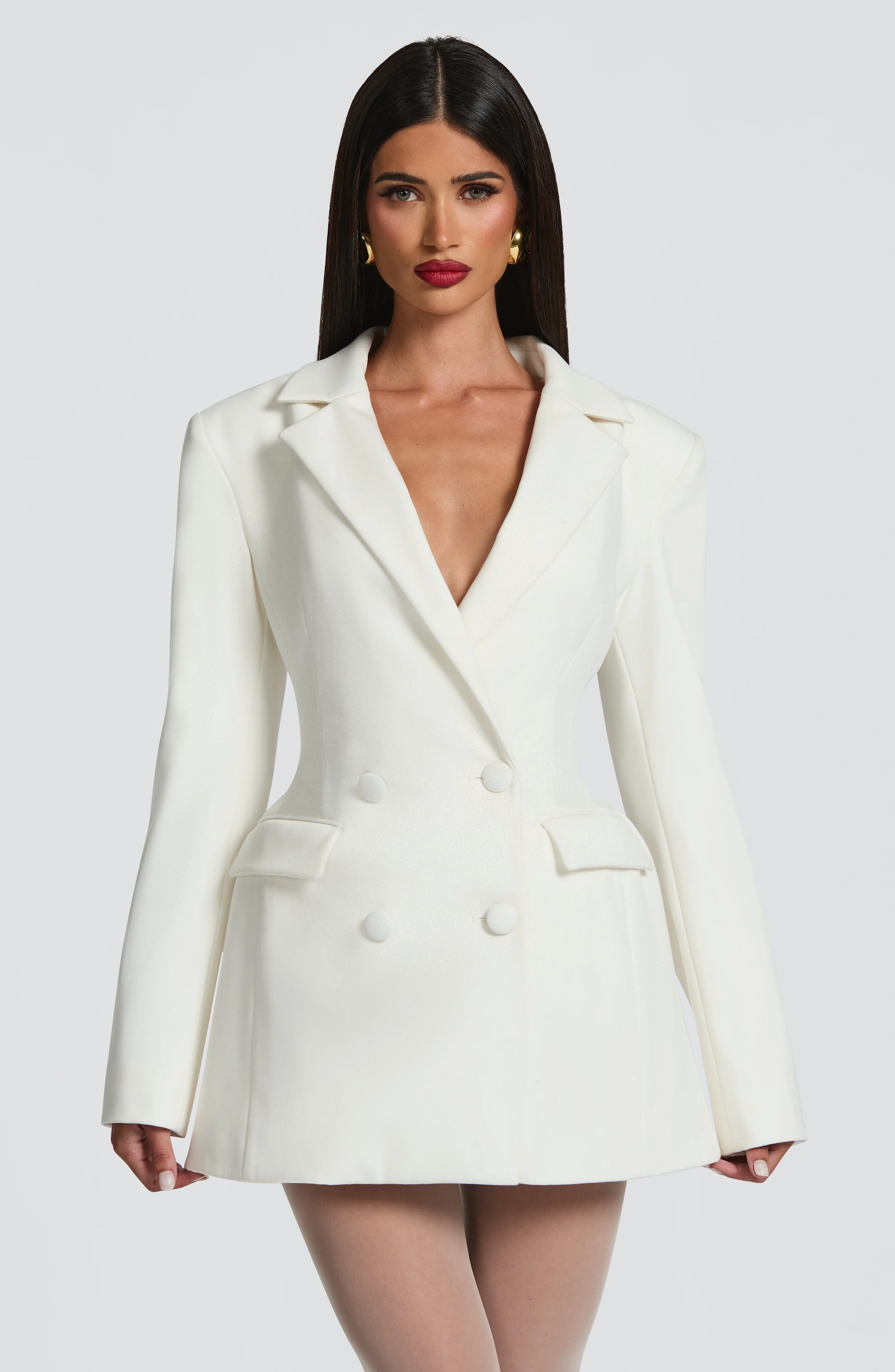 Elvira Mini Dress - Ivory - Image 7