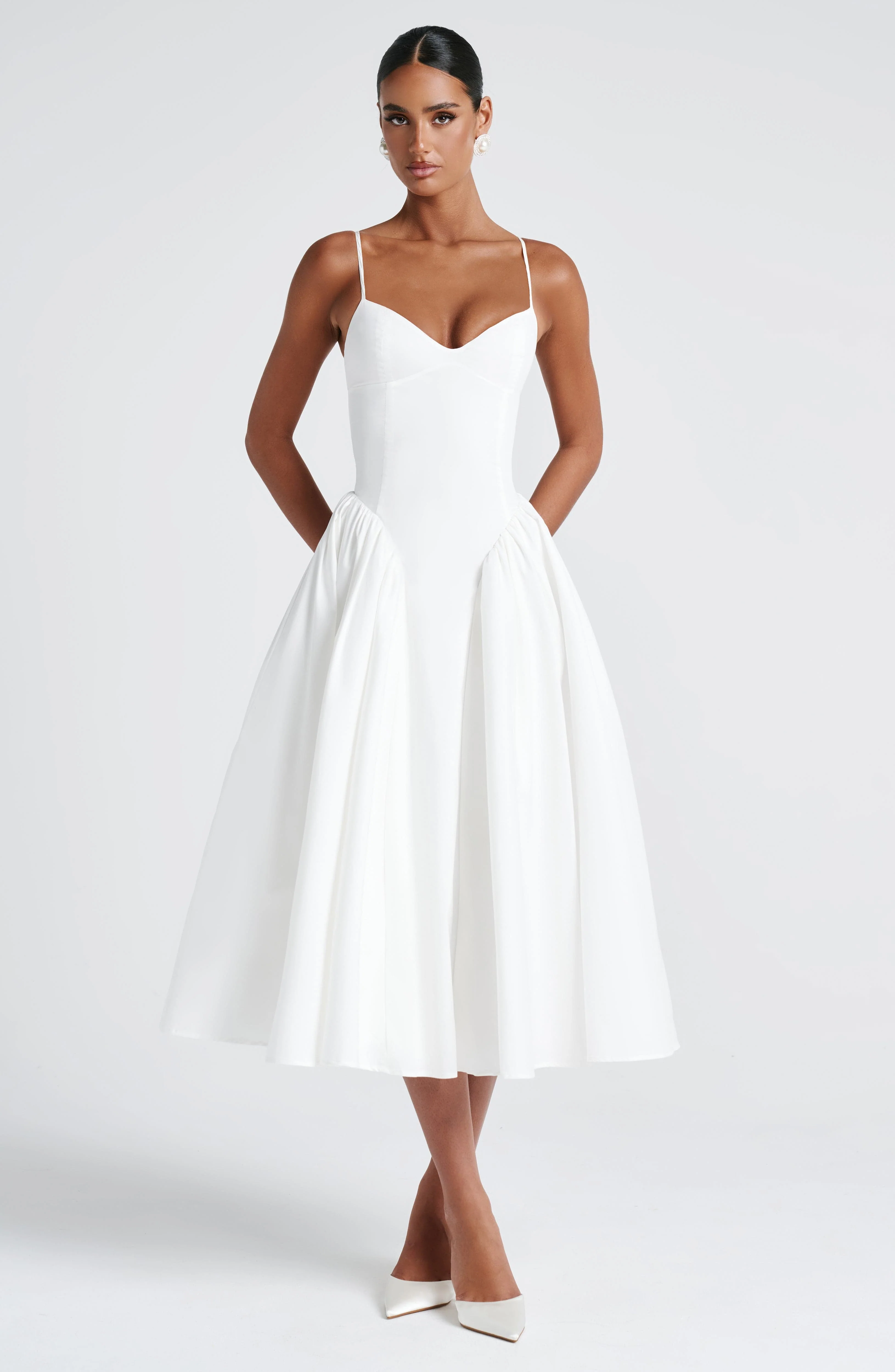 Emerson Midi Dress - Ivory - Image 9