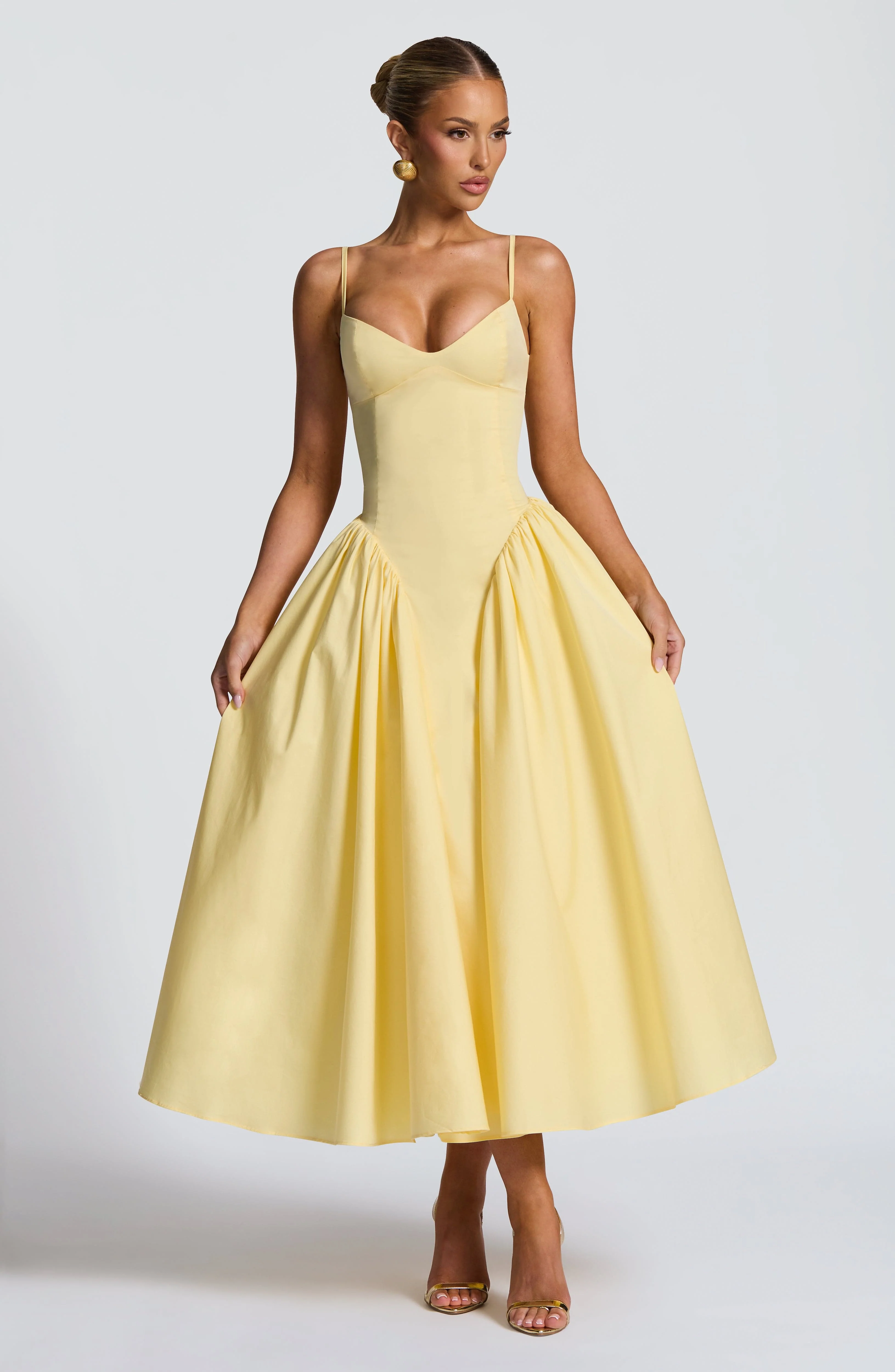 Emerson Midi Dress - Lemon - Image 7