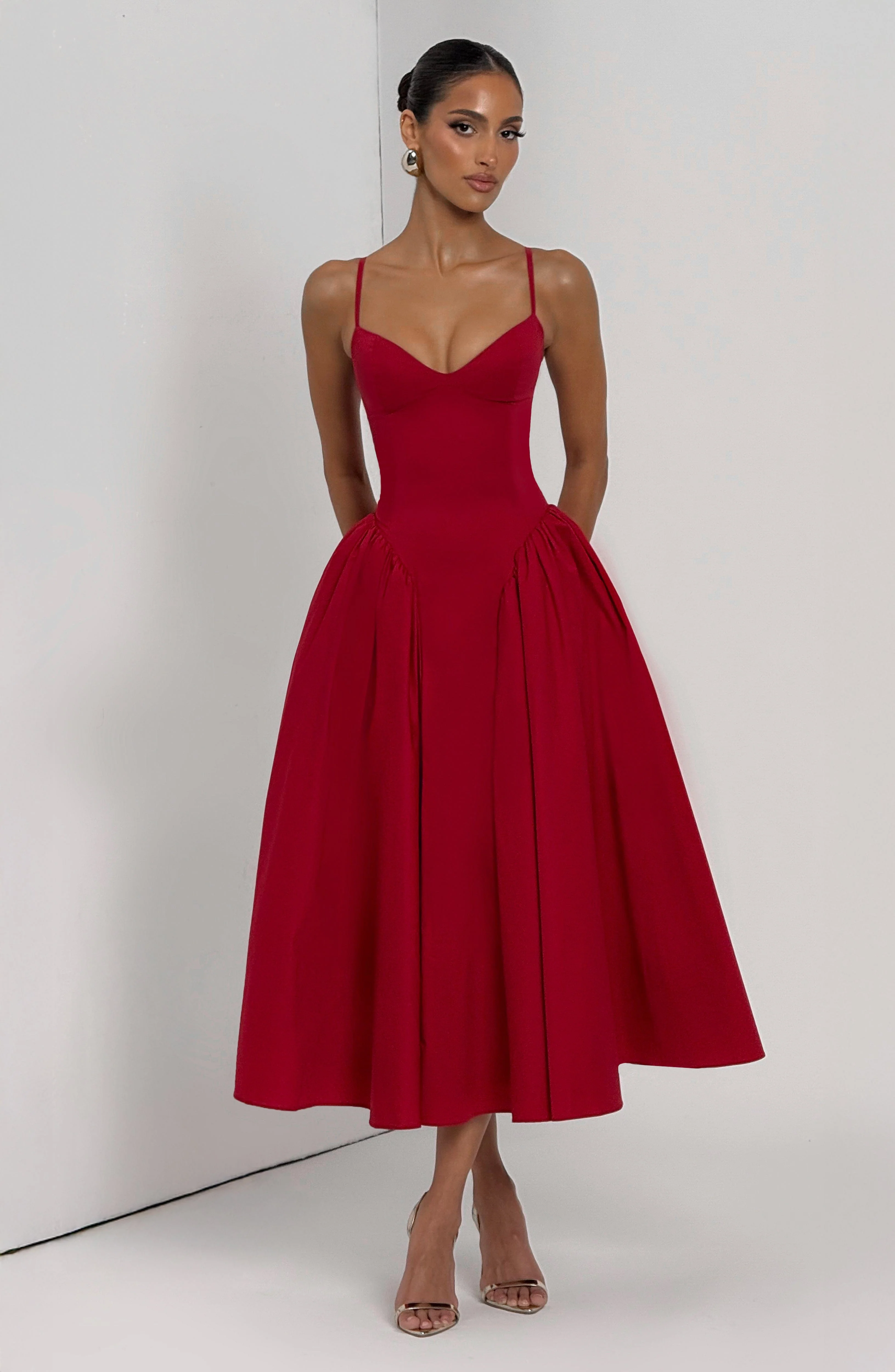 Emerson Midi Dress - Red - Image 7
