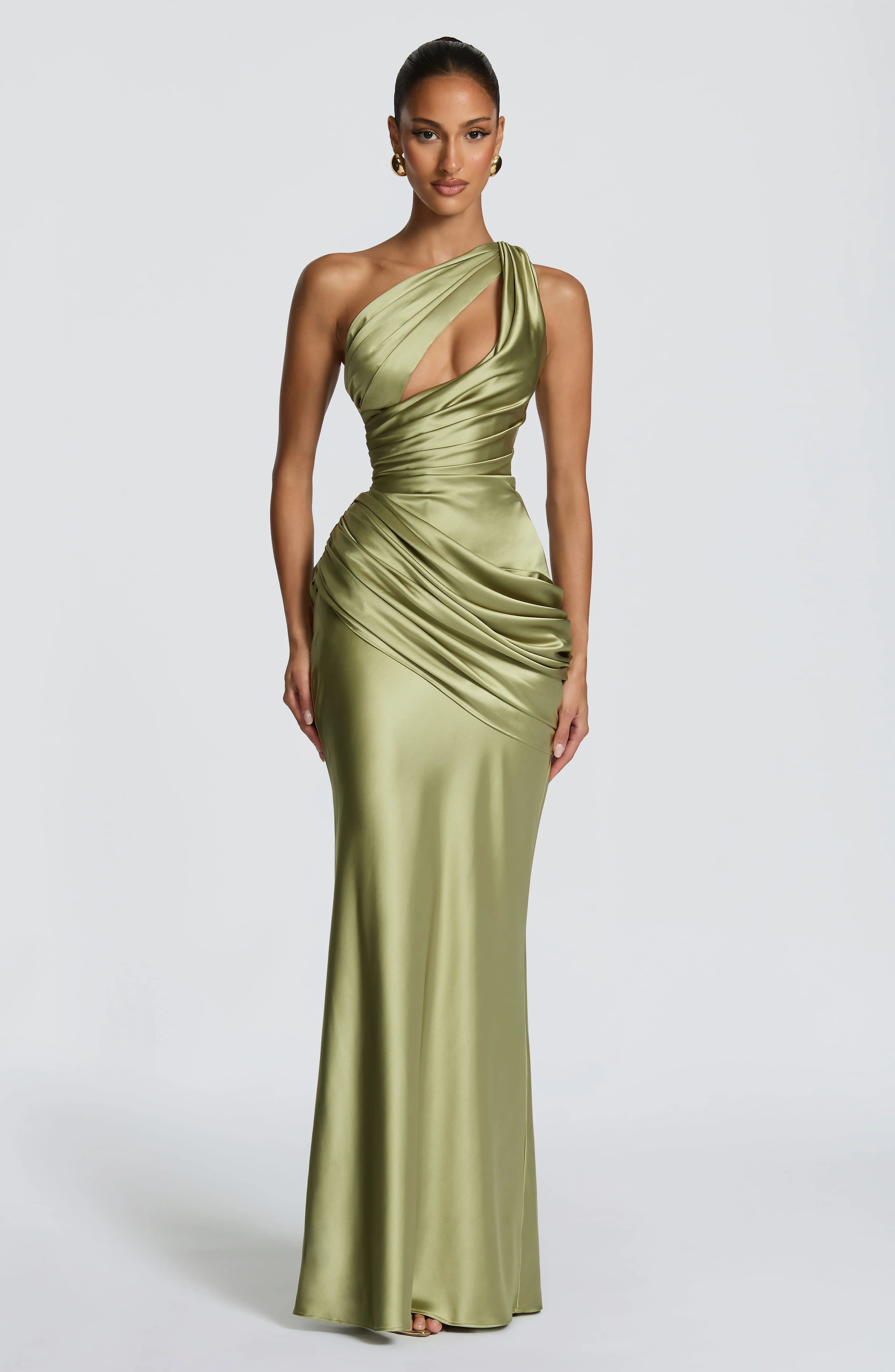 Emina Maxi Dress - Light Olive - Image 6
