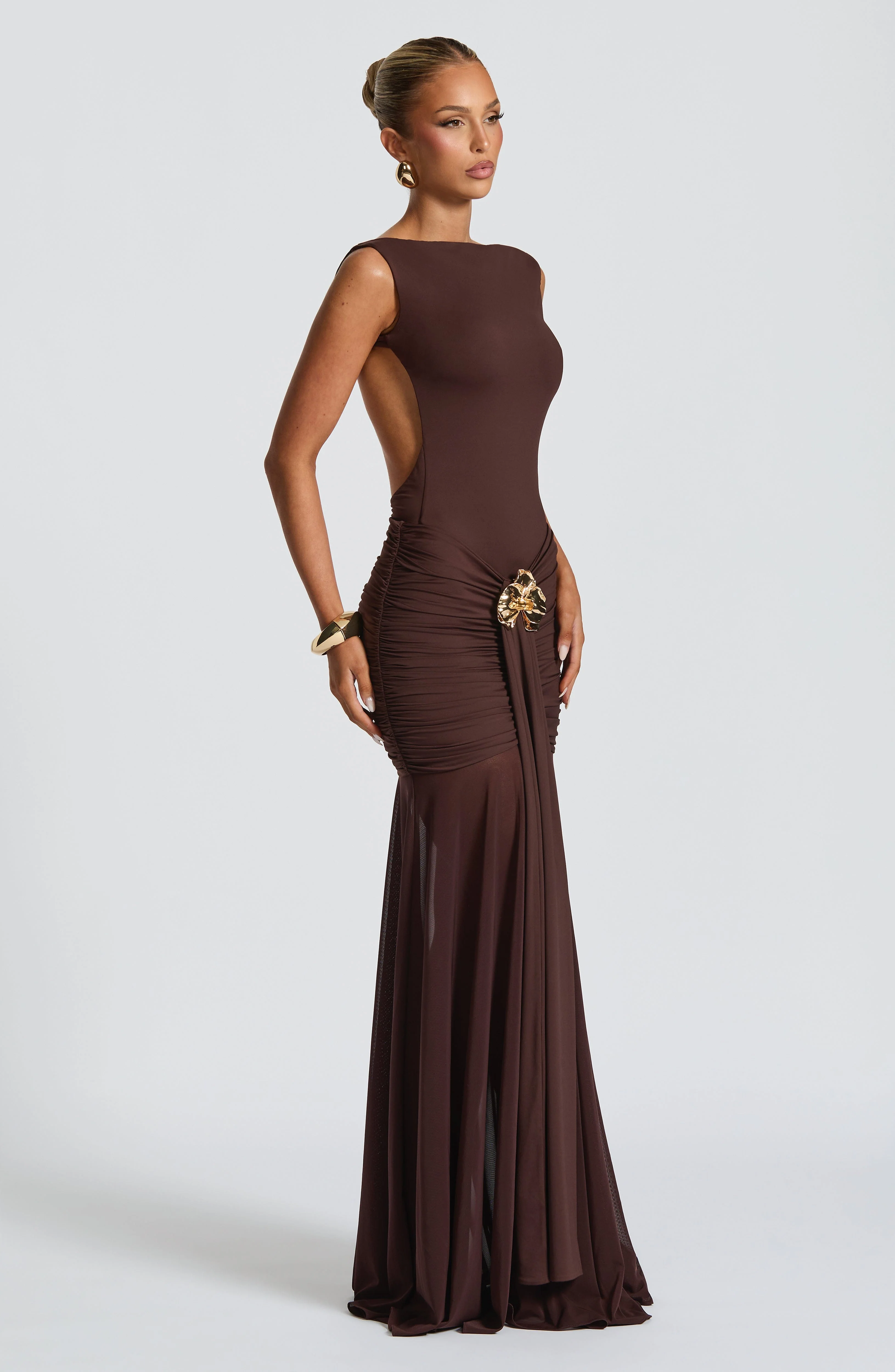 Fae Maxi Skirt - Plum Brown - Image 4