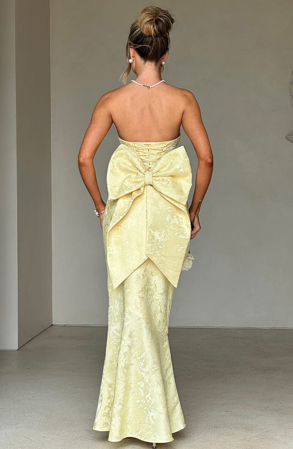 Felicity Maxi Dress - Lemon - Image 2