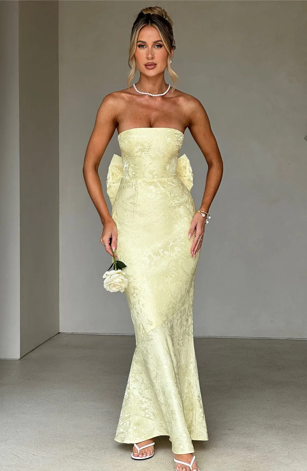 Felicity Maxi Dress - Lemon - Image 4