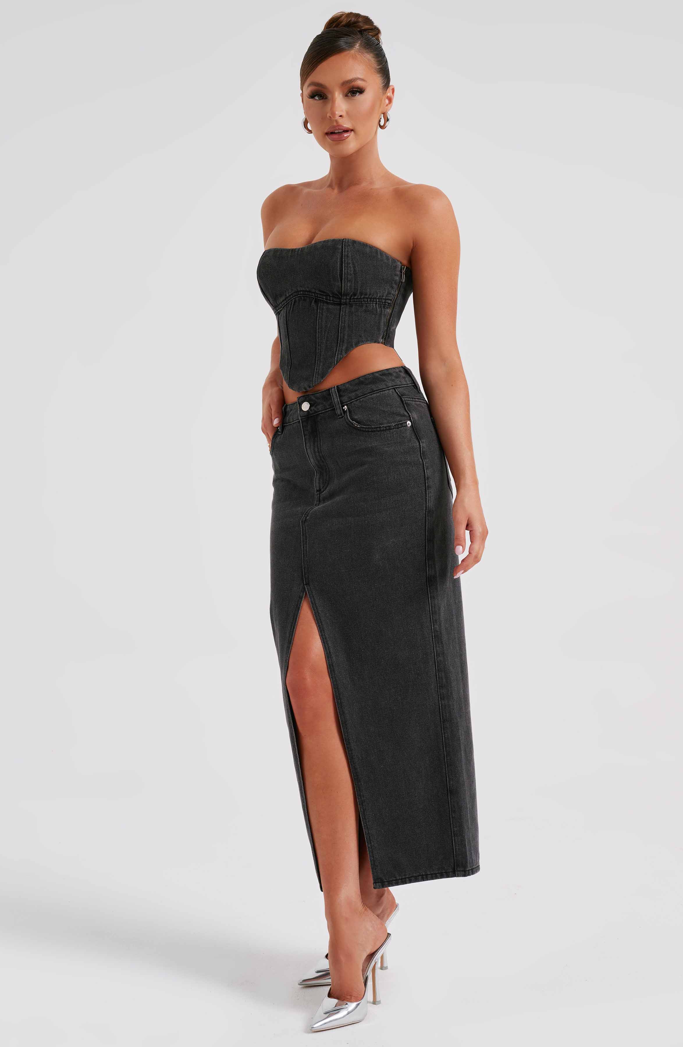 Flor Maxi Skirt - Black - Image 7