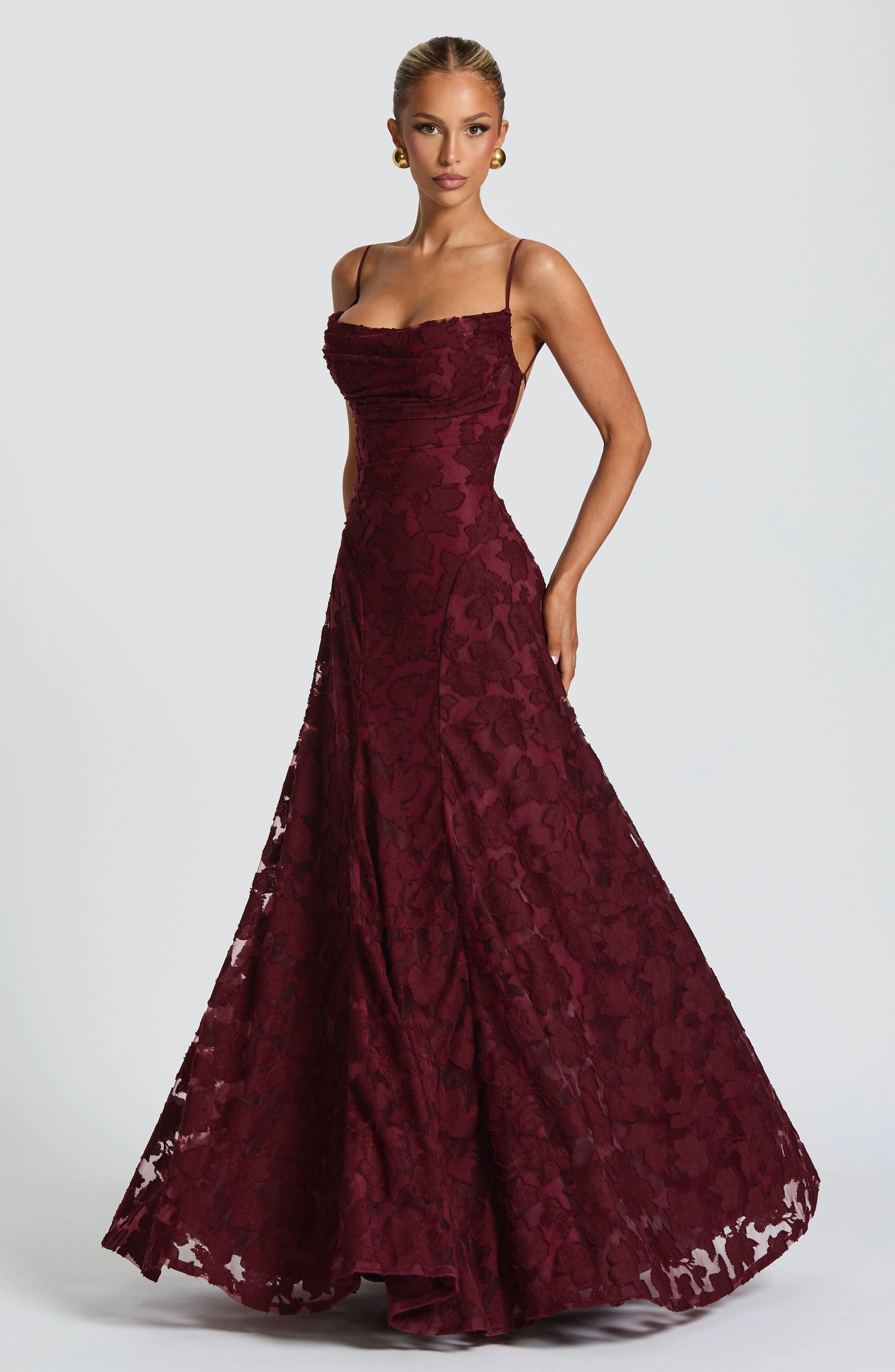 Francis Maxi Dress - Cherry Lacquer - Image 9