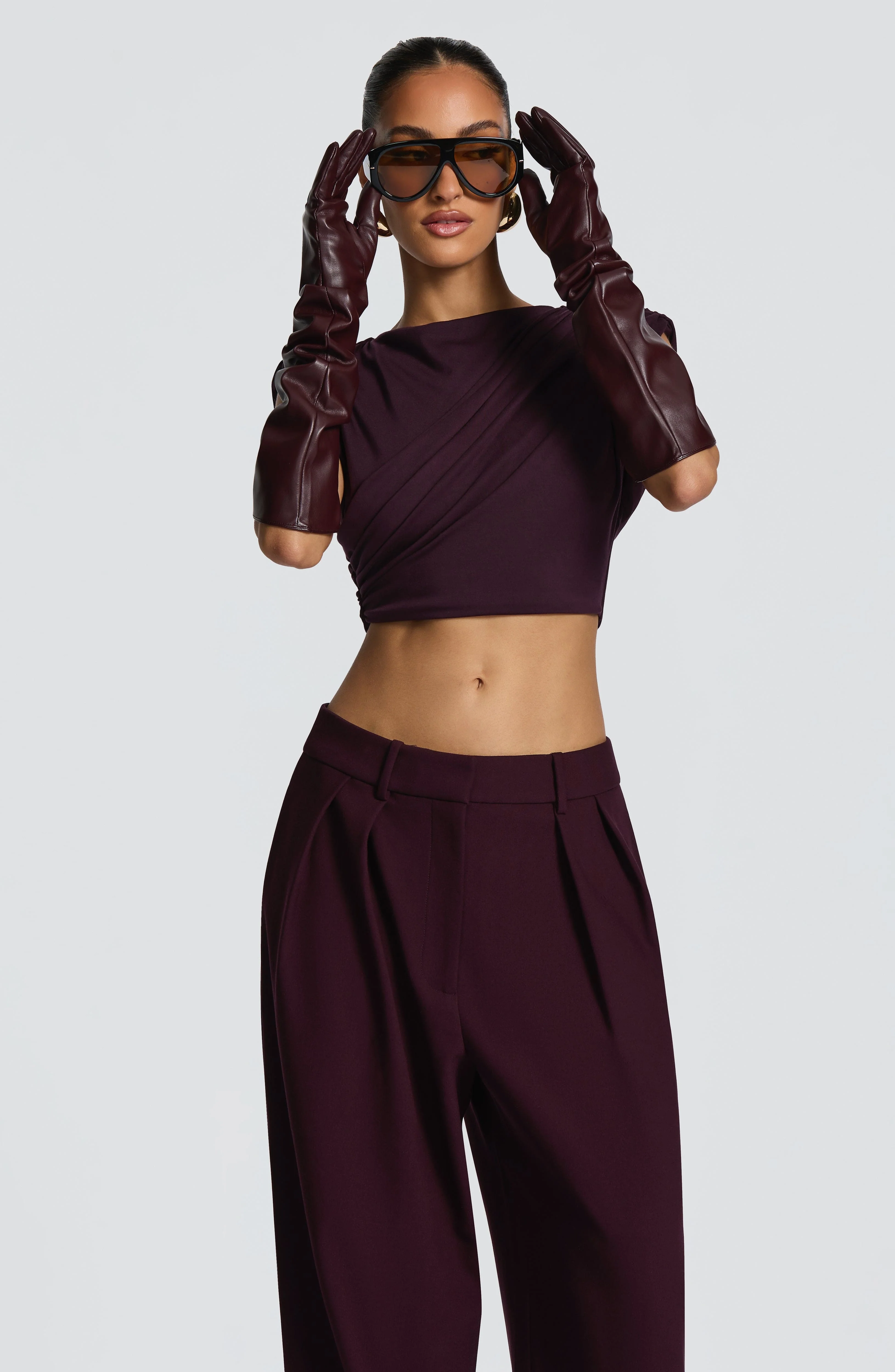 Frankie Gloves - Plum - Image 7