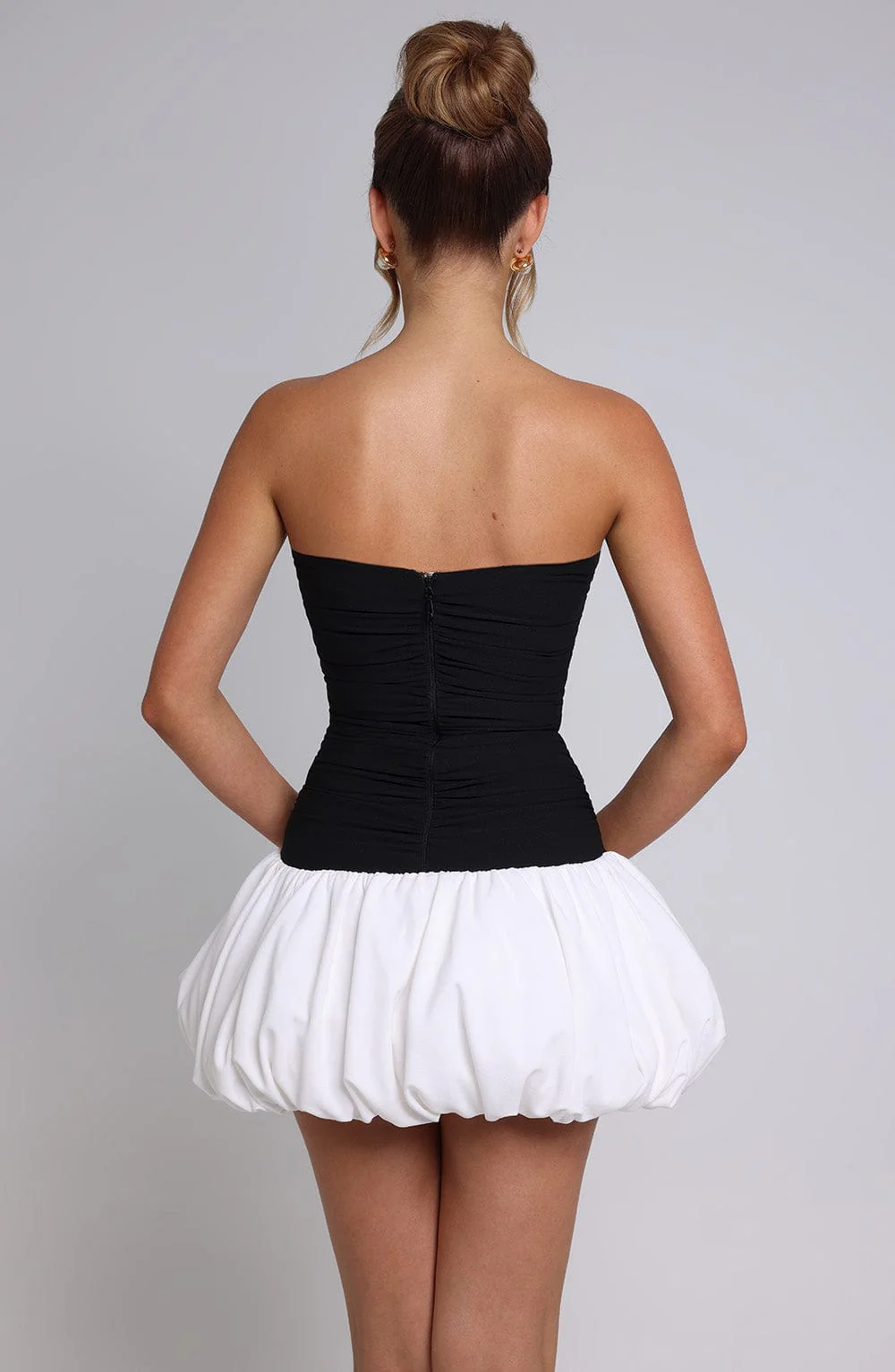 Gemma Mini Dress - Black/White - Image 3