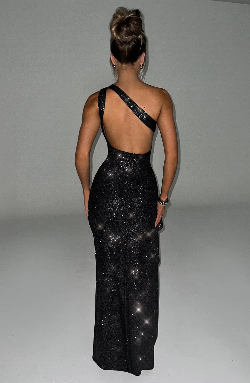 Genevieve Maxi Dress - Black Sparkle - Image 2