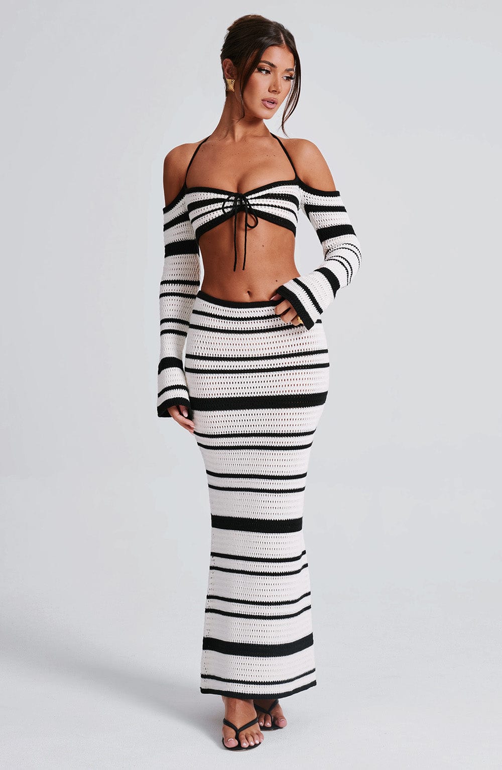 Georgia Maxi Skirt - Black/White - Image 11
