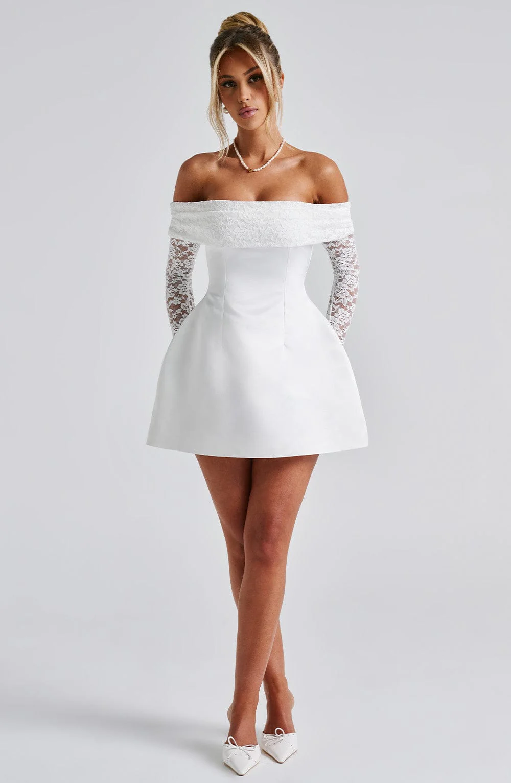 Georgianna Mini Dress - Ivory - Image 5